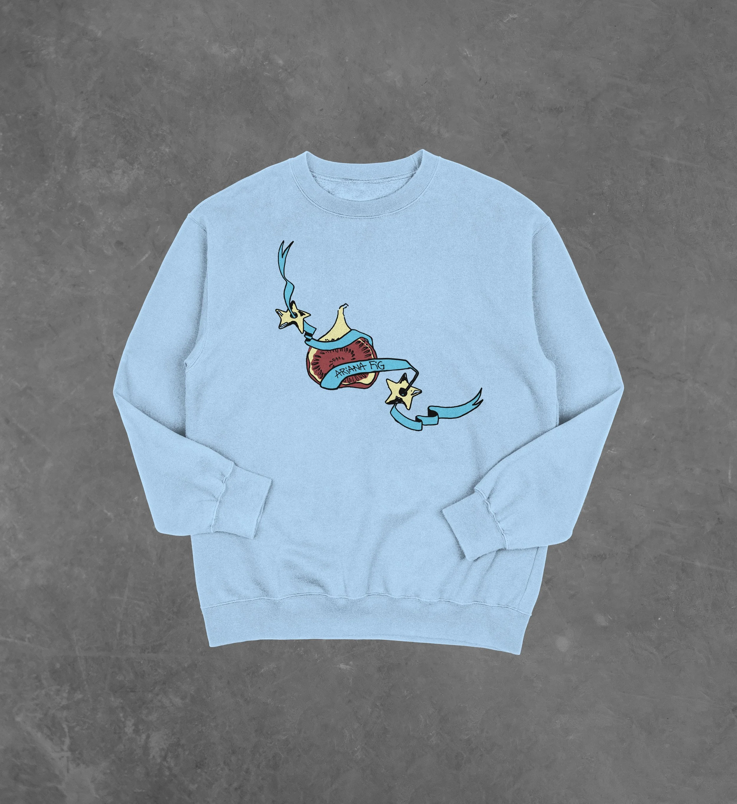 "Fig" Baby-Blue Crewneck