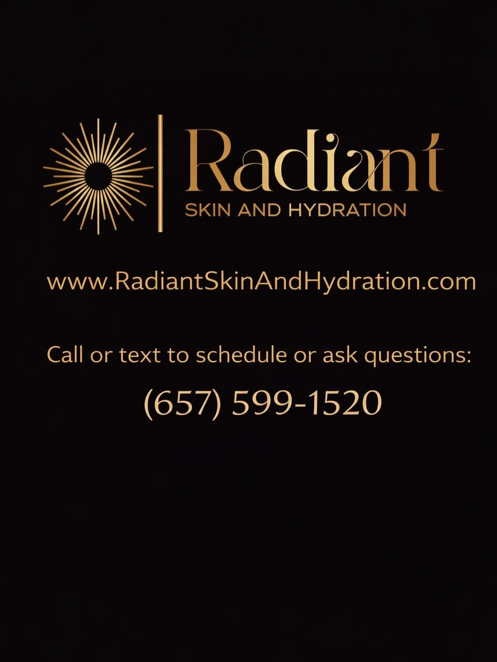 Ready to schedule your next appointment? Interested in hosting a group or party? Call/text for group events. For solo self care, book online through RadiantSkinAndHydration.com. Feel free to call or text with questions or to request a consult. #radia