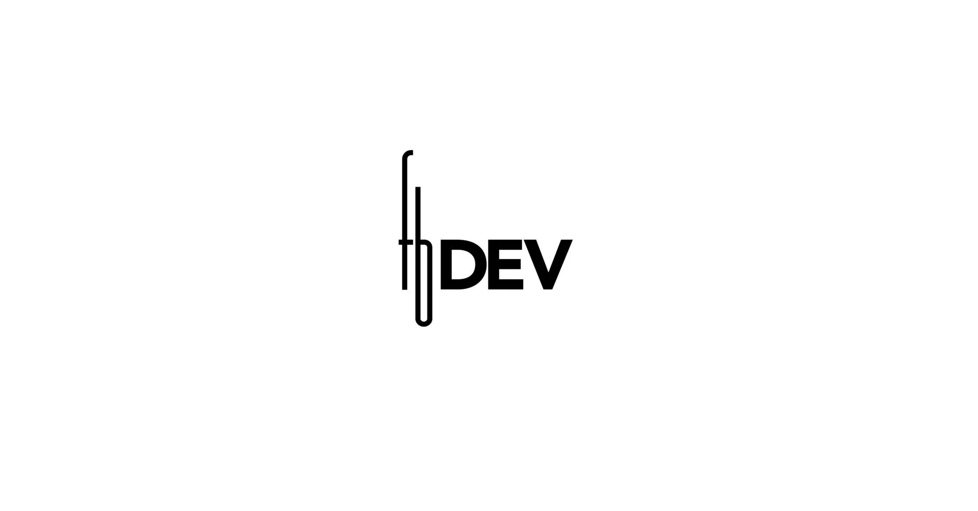 Black text reading 'the DEV' with a vertical line separating 'the' and 'DEV'. The line is stylized with a curved top on the left side.