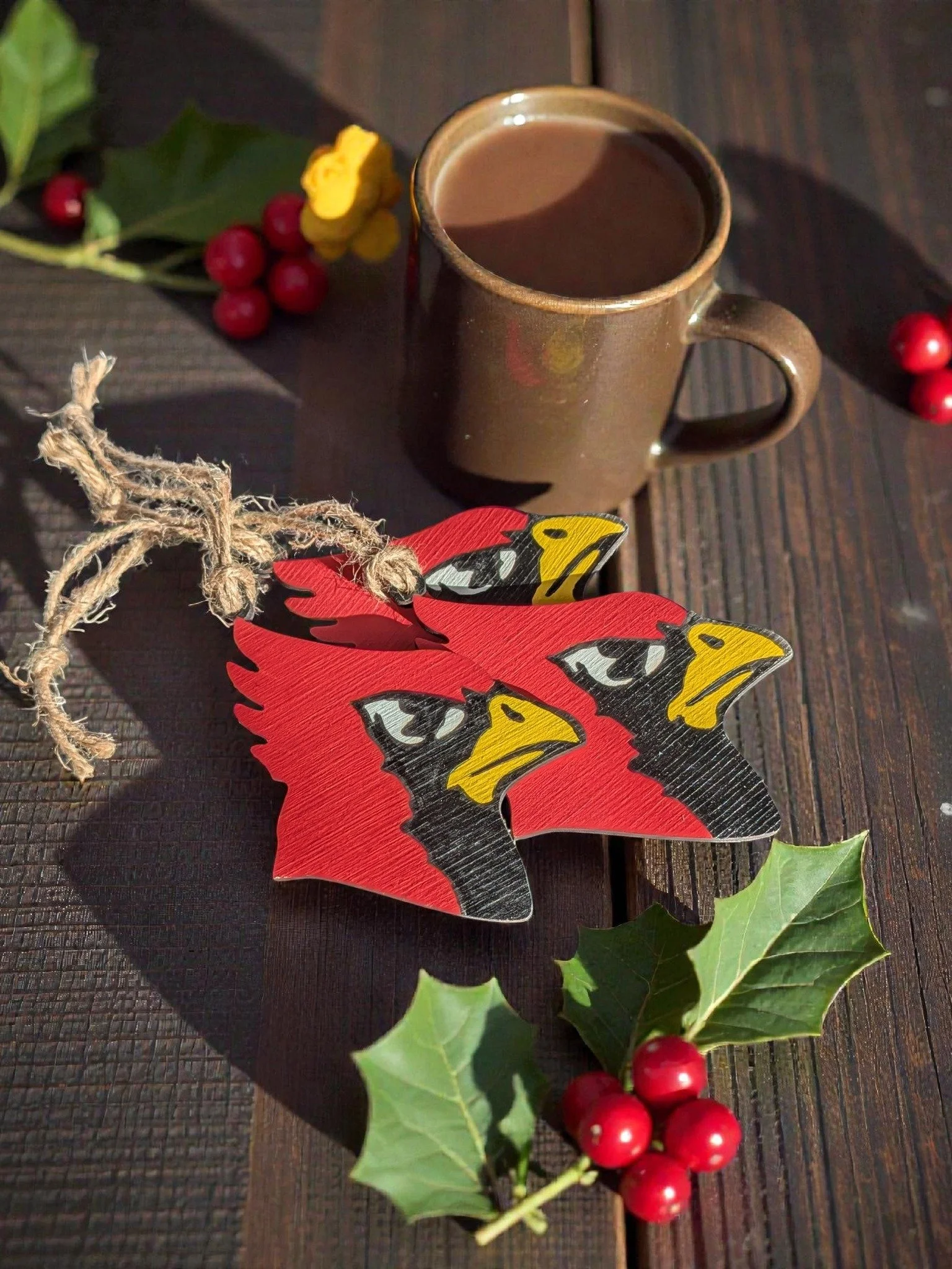 School Mascot Wood Ornaments