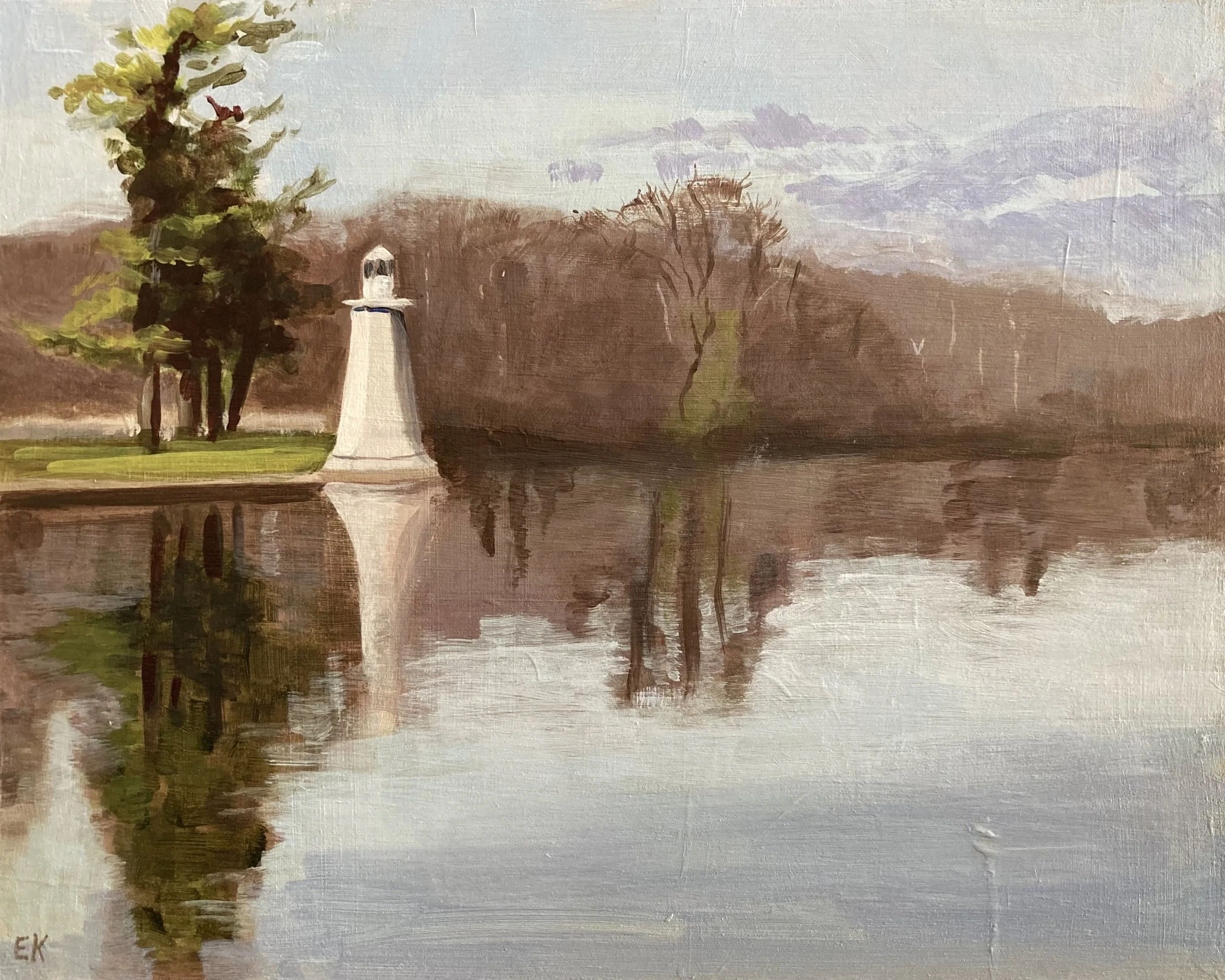Fabyan Lighthouse, 8x10, acrylic on panel, $200