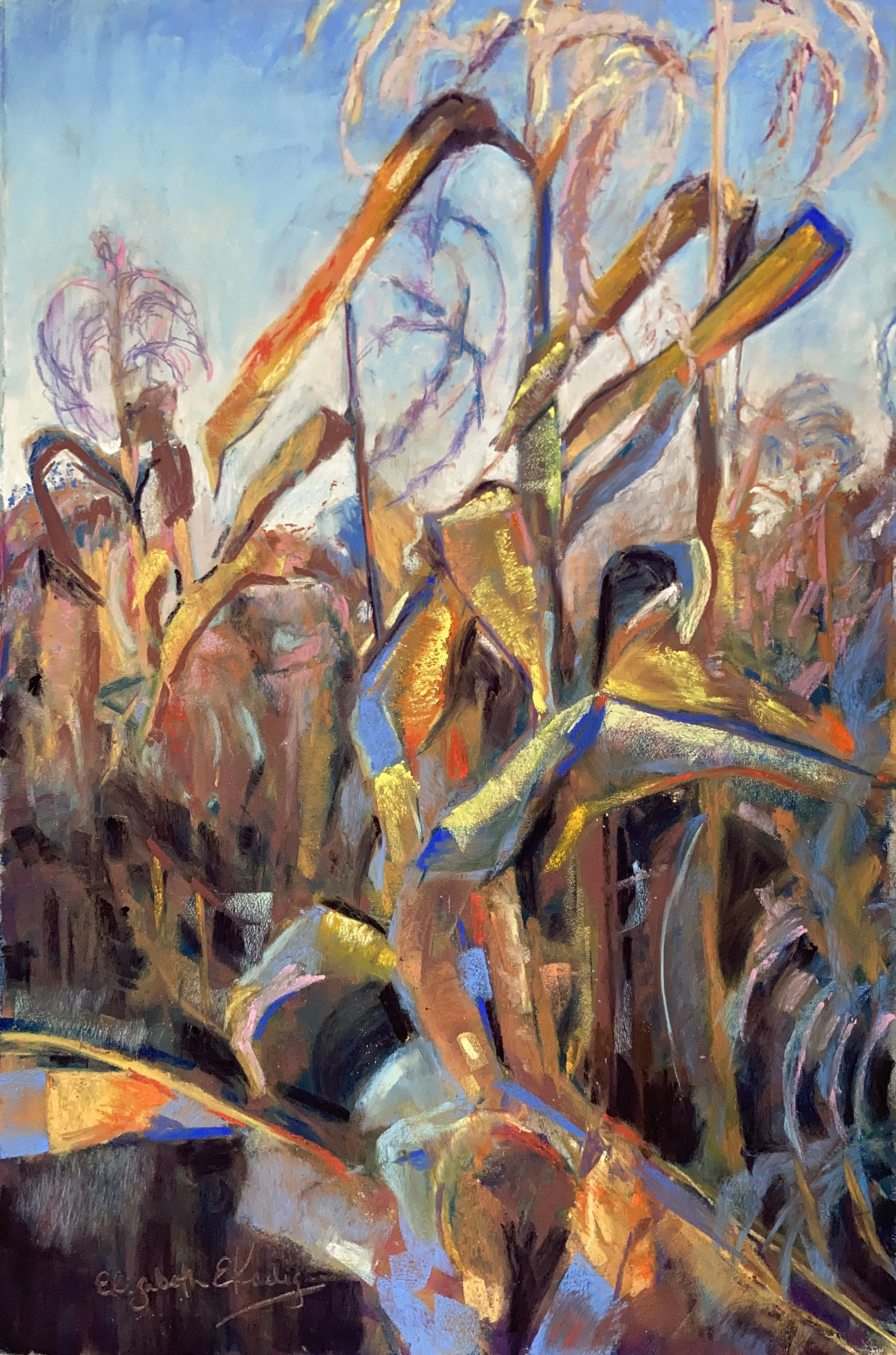 Corn, 12x18, soft pastel on Pastelmat