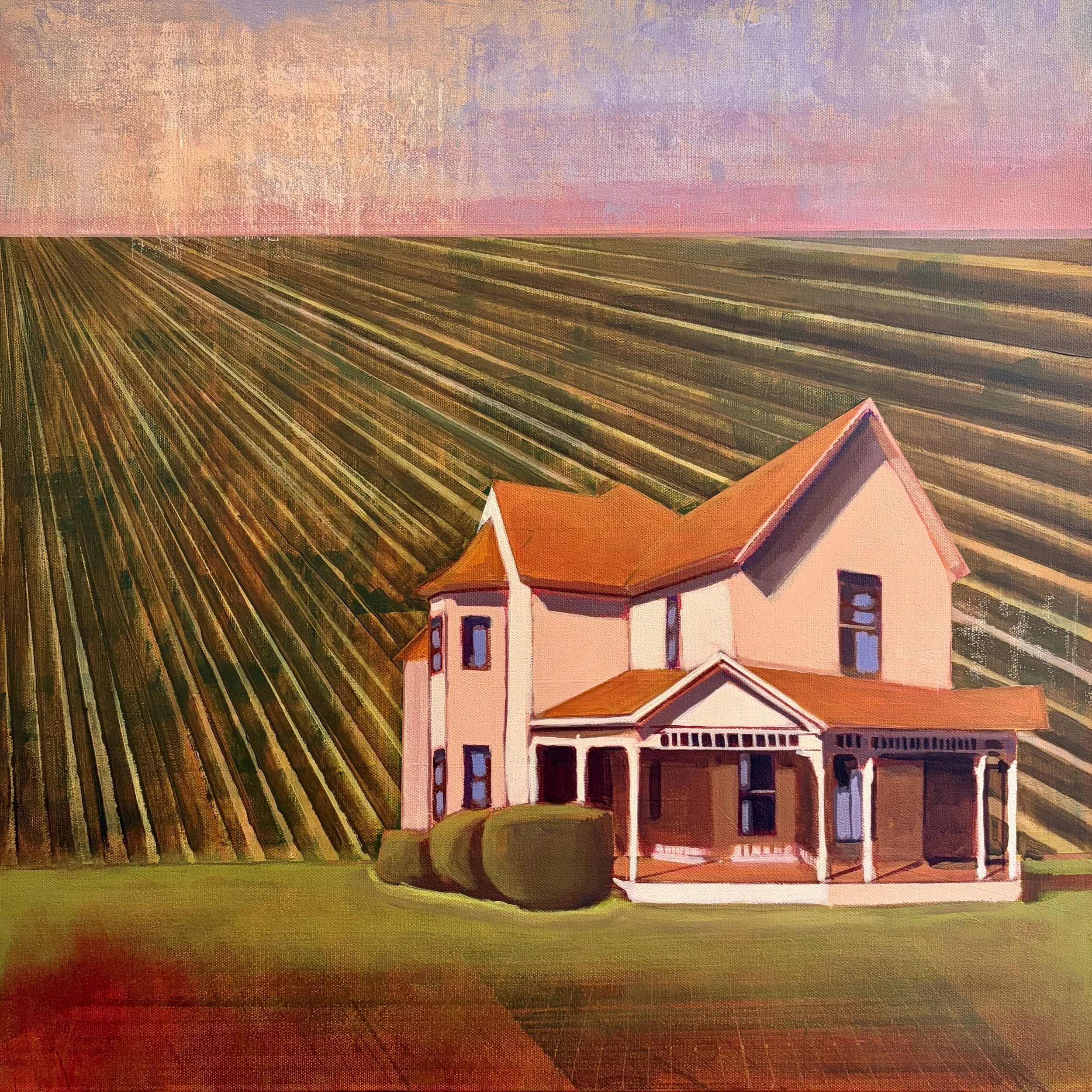 "My Farmhouse" 24" x 24" acrylic on canvas