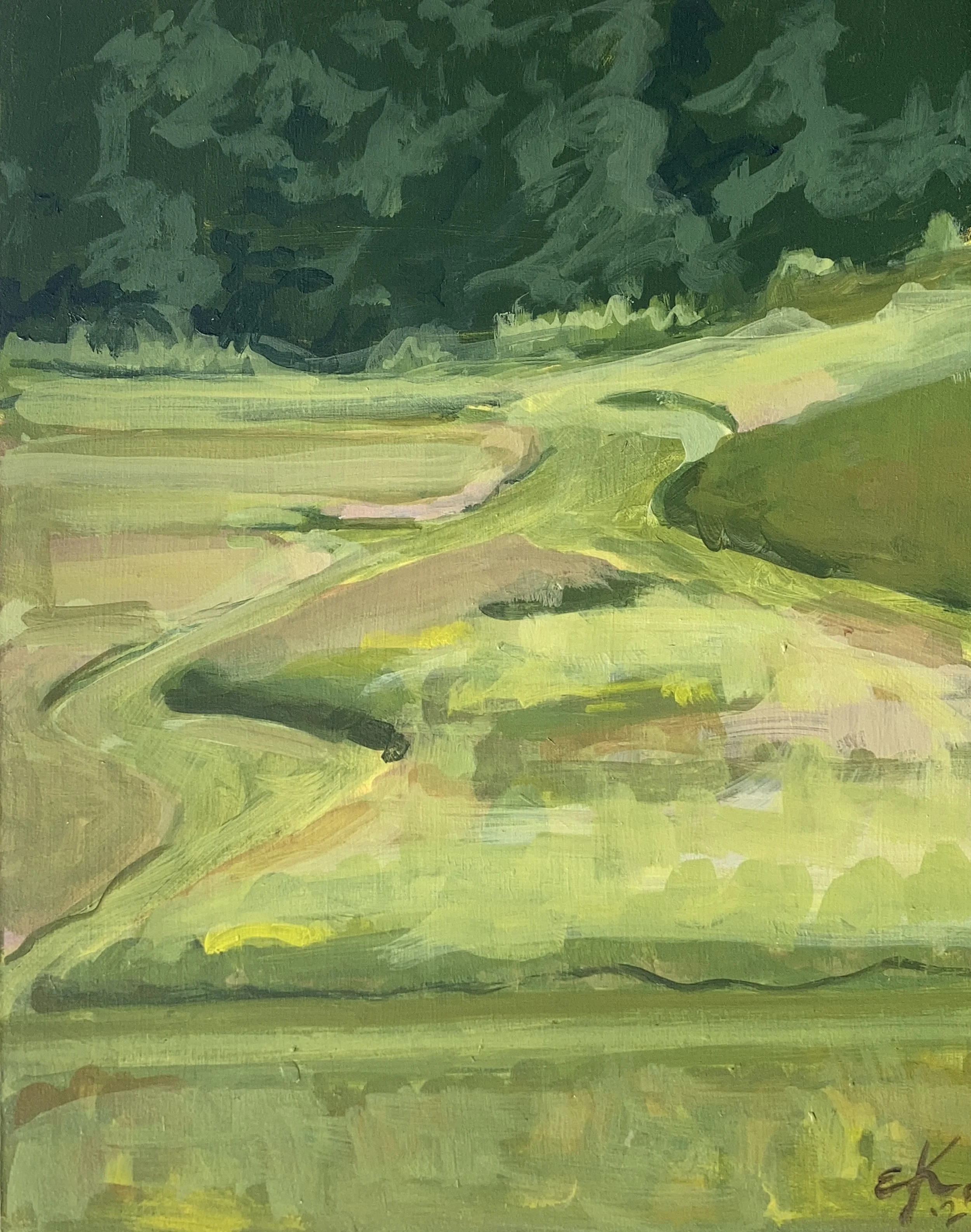 Prairie Path, 8x10, acrylic on panel, $200