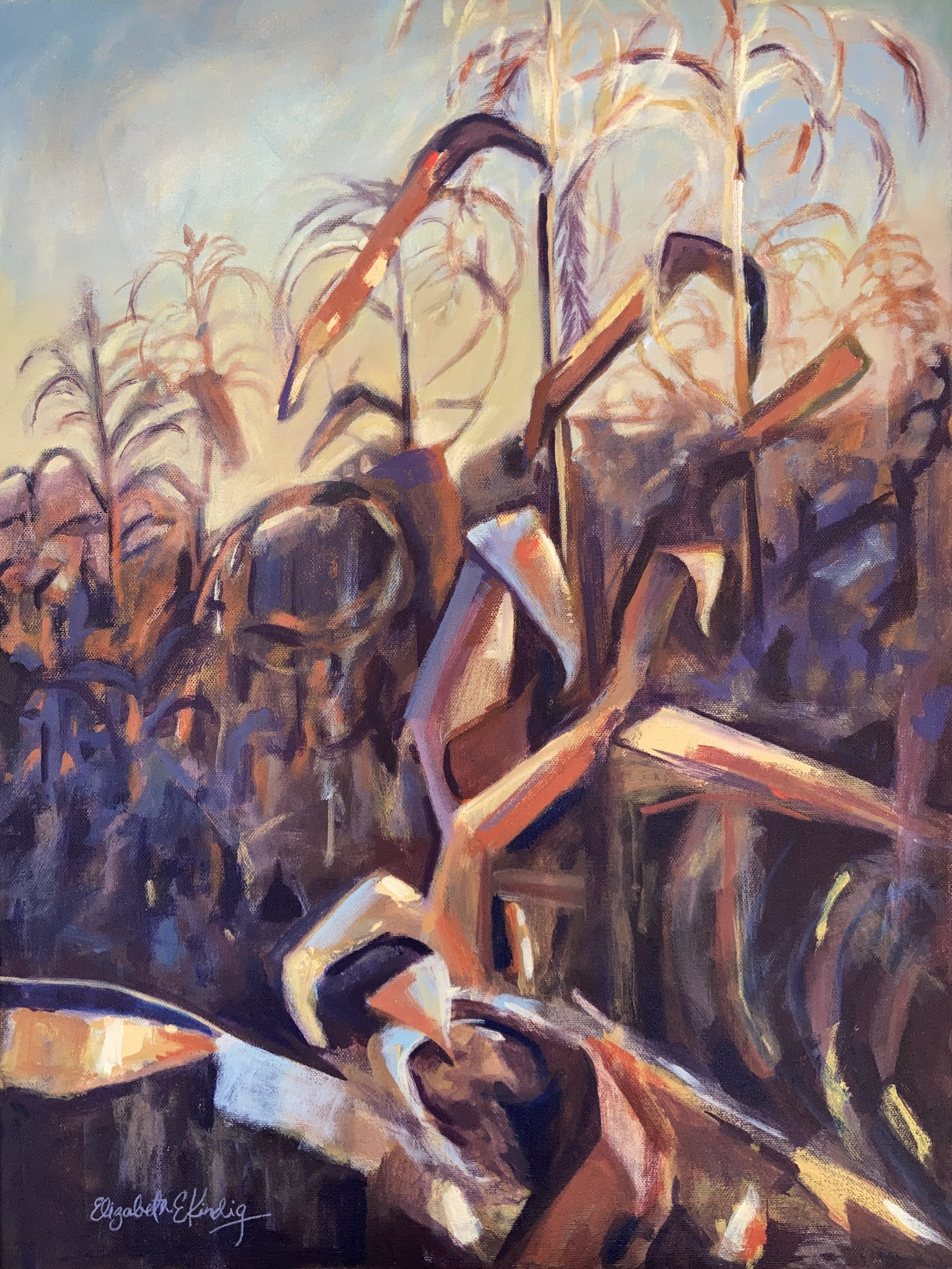 "Waiting for Harvest"
acrylic on canvas
18x24