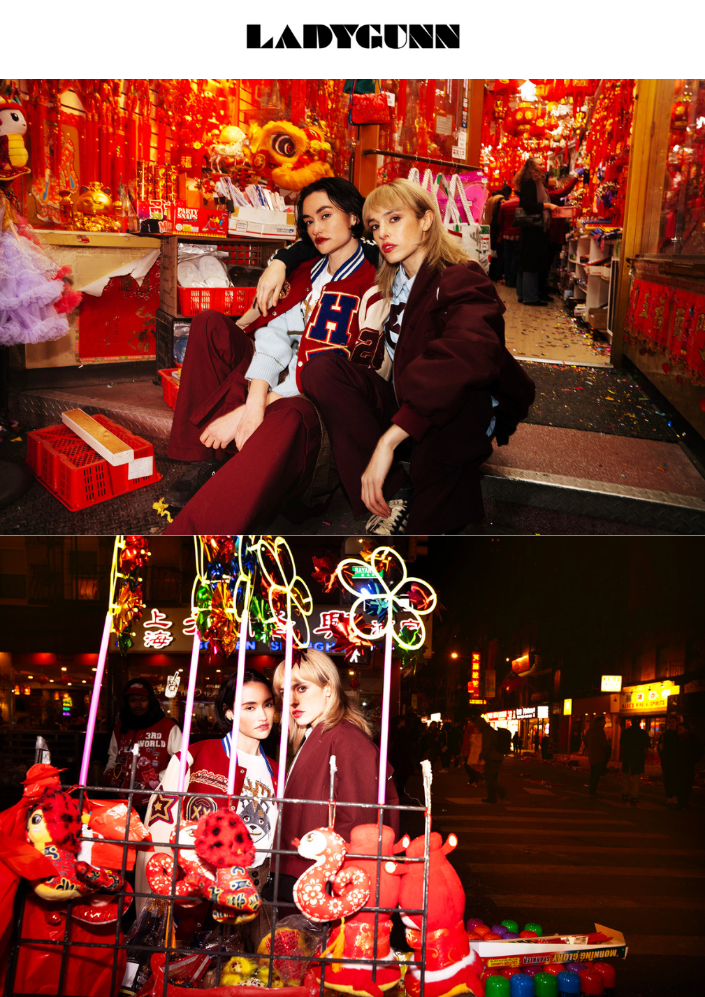 Look 1 featured in Lady Gunn "Year of The Snake" editorial. Shot by Kareem Black