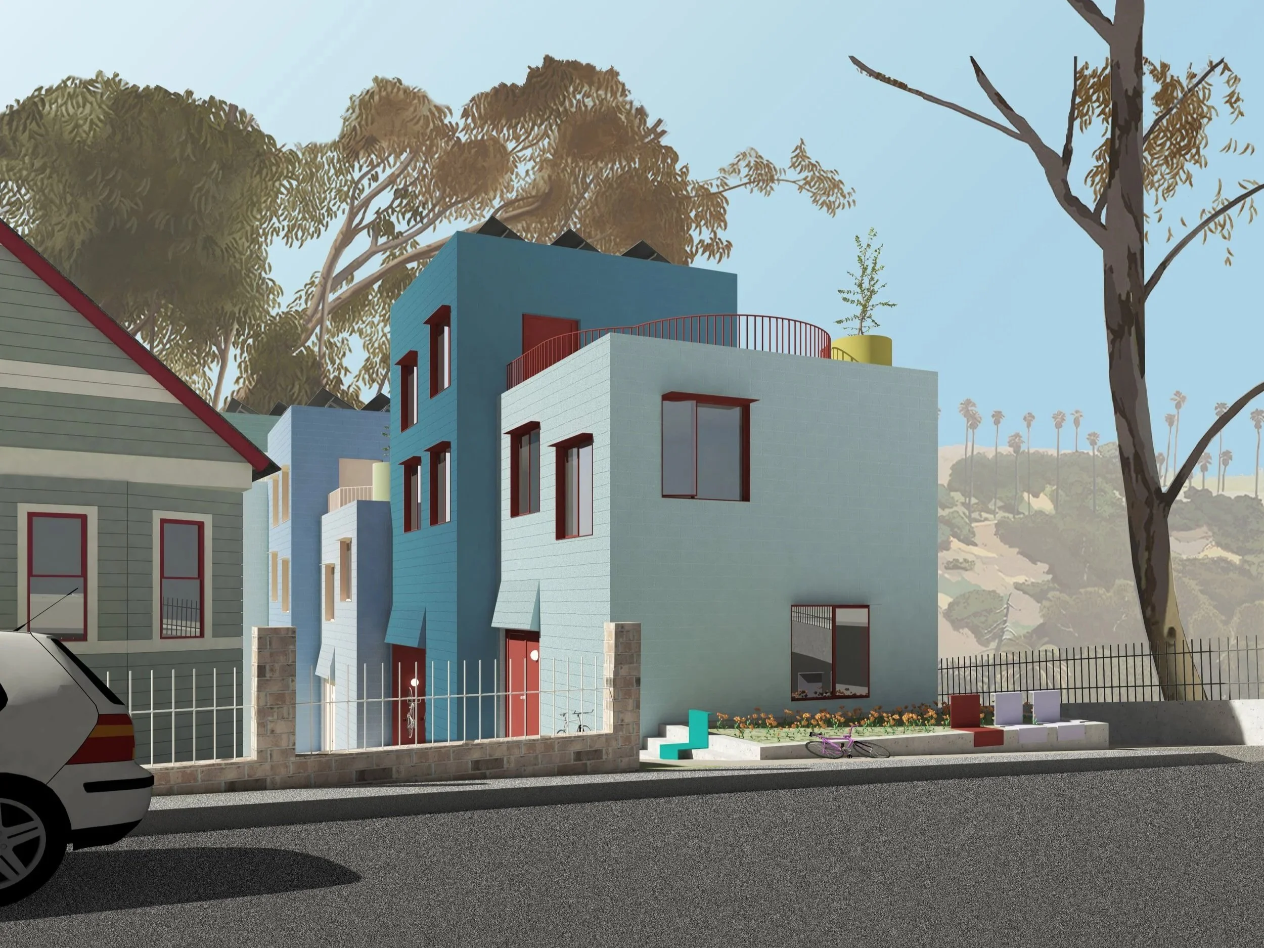  Stayner Architects   
Number of Units: 5-7 
Neighborhood(s): Echo Park 
Unique Quality: Local architecture office developing its own land in its own community.
 
Team Contact: christian@staynerarchitects.com  
Team Summary: Stayner Architects is a s