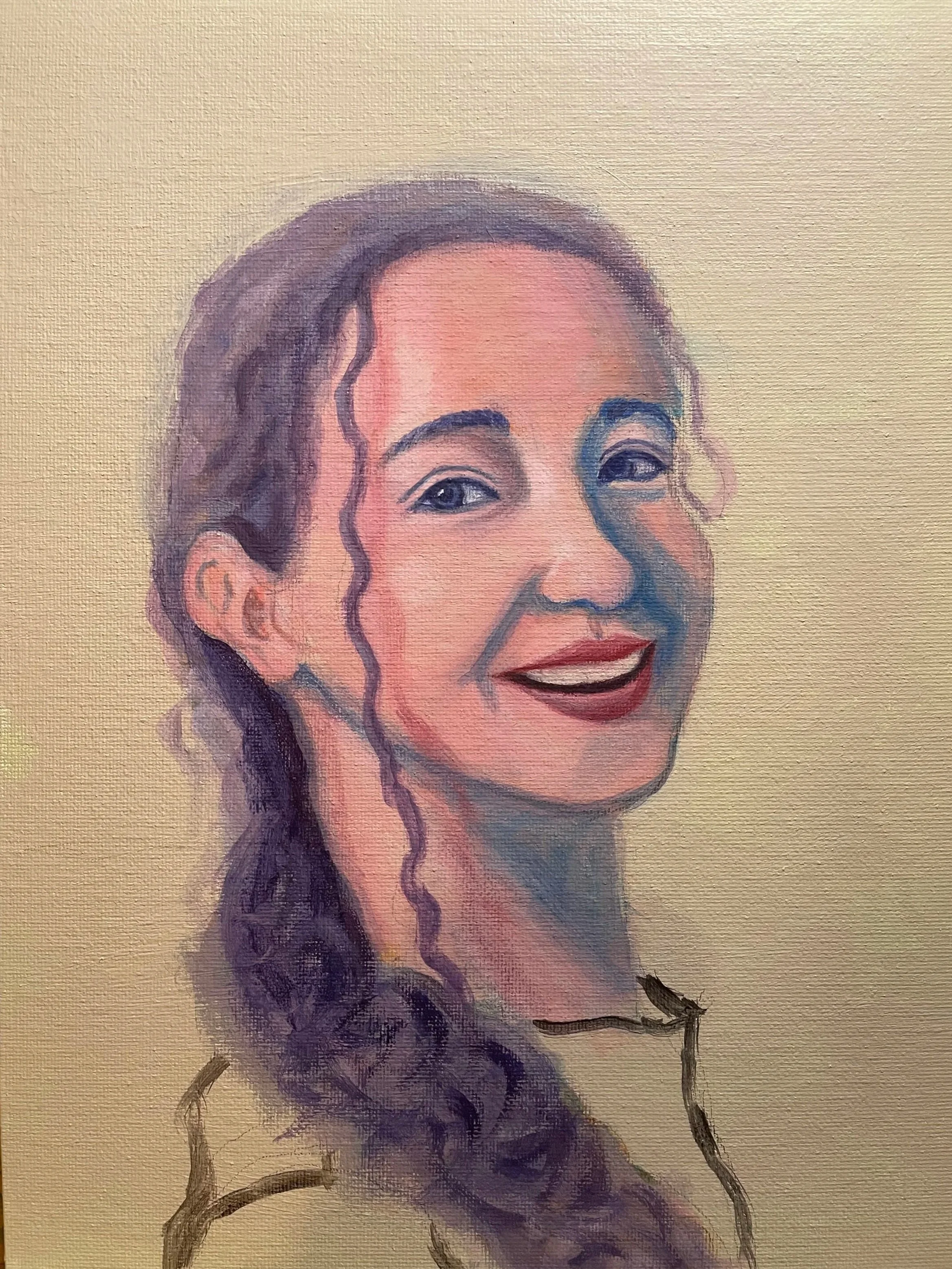  portrait study , acrylic on canvas