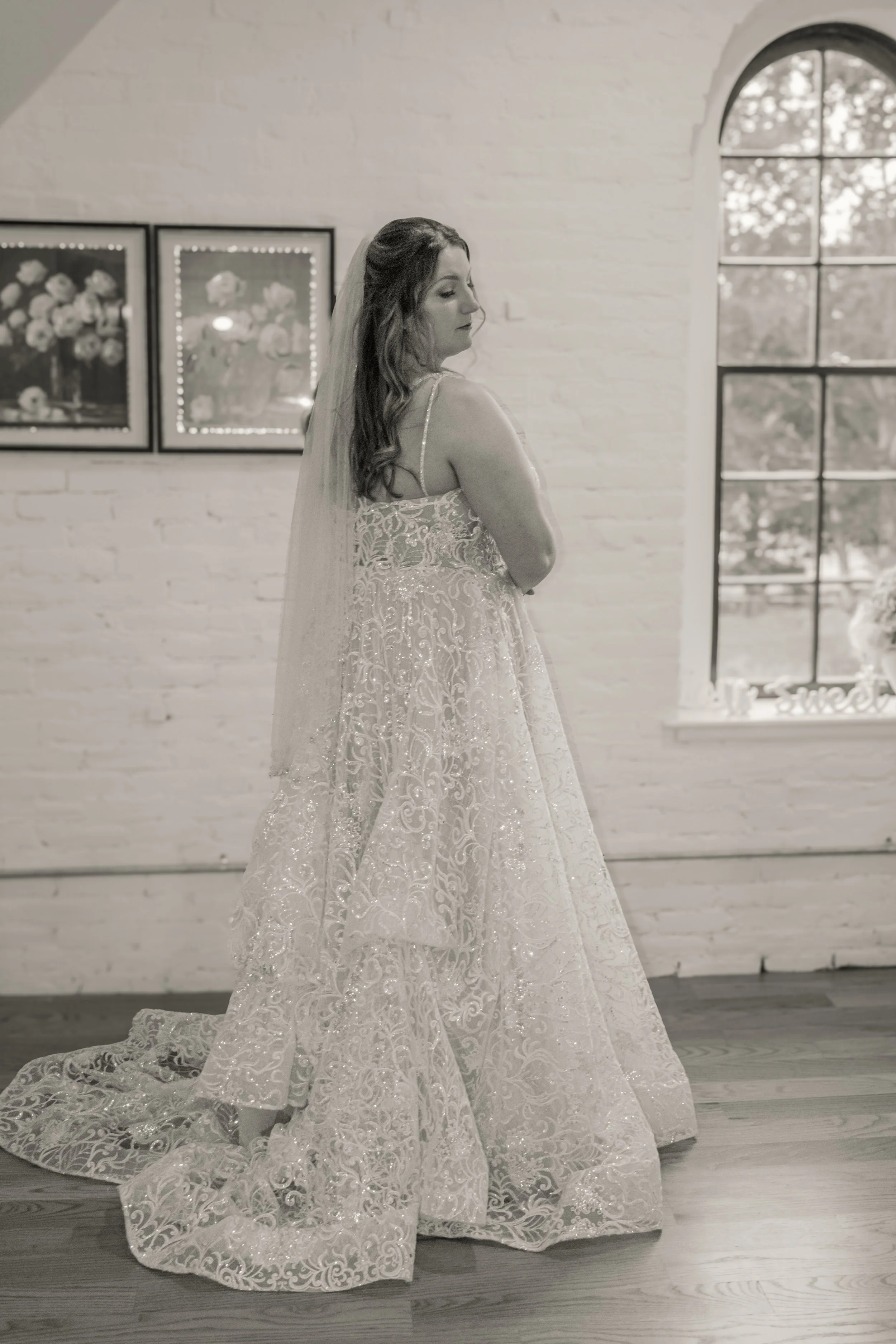 Brittany & Allen’s Luxury Wedding | The Grand Chateau Owl Wedding and Events Venue | Bride in Bridal Suite