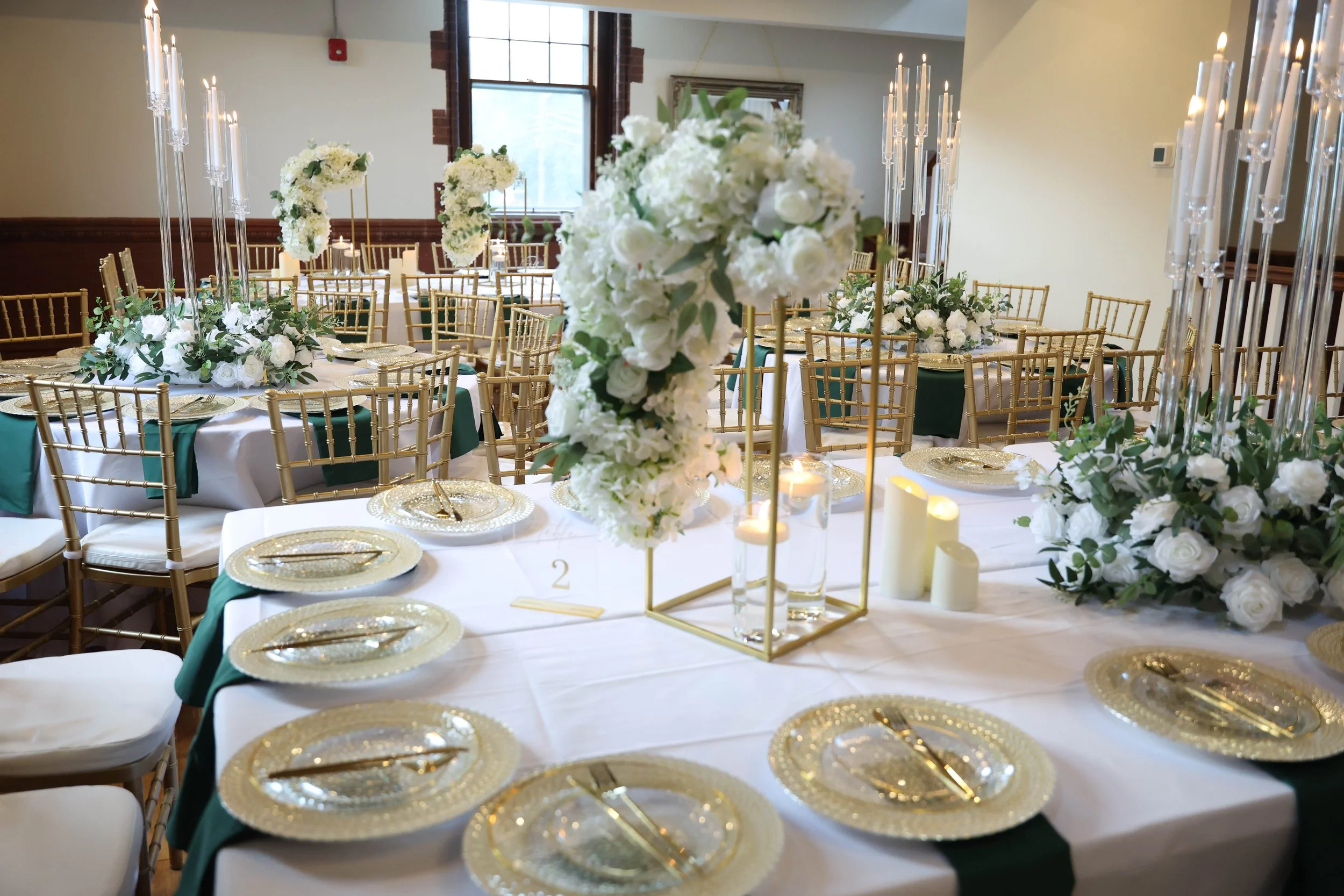 DeeAnna & Tyana’s Luxury Wedding | The Grand Chateau Owl | Tablescape at Reception