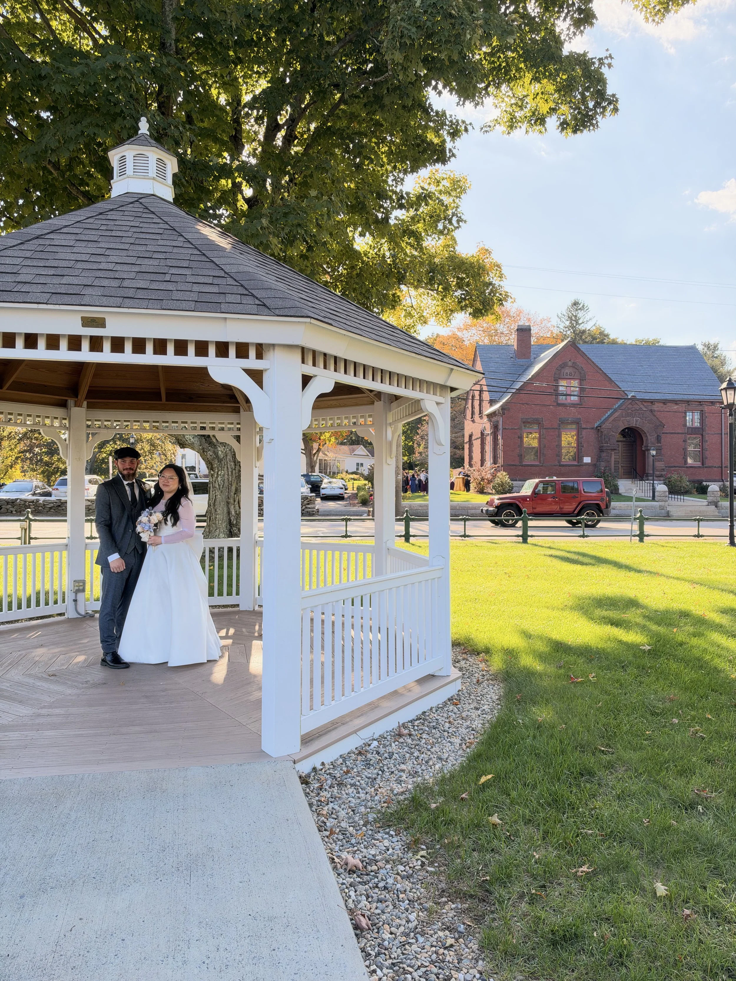 Sarah & Eric's Luxury Wedding | The Grand Chateau Owl Wedding and Events Venue | Couple in Gazebo
