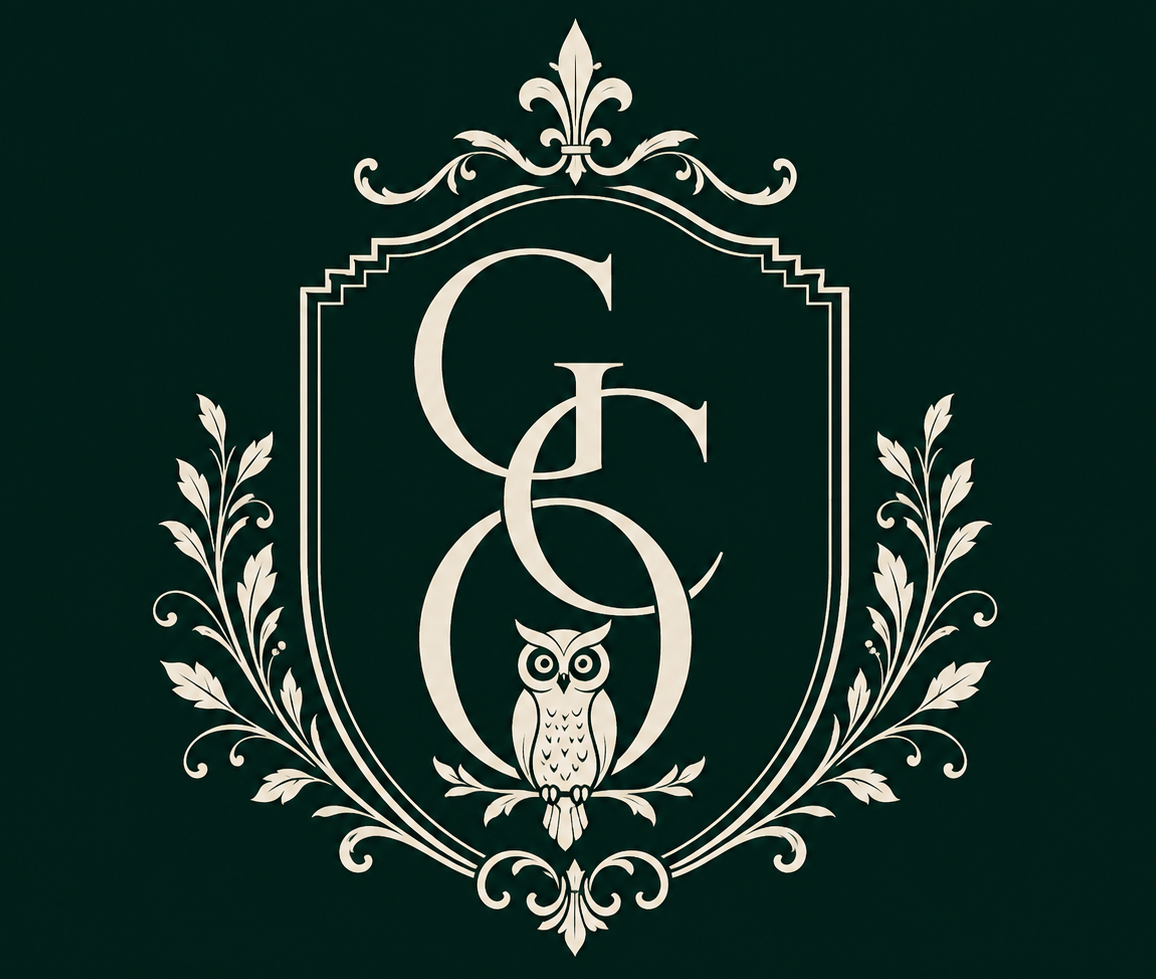 Grand Chateau Owl Logo | Luxury Elegant Owl Branding Design
