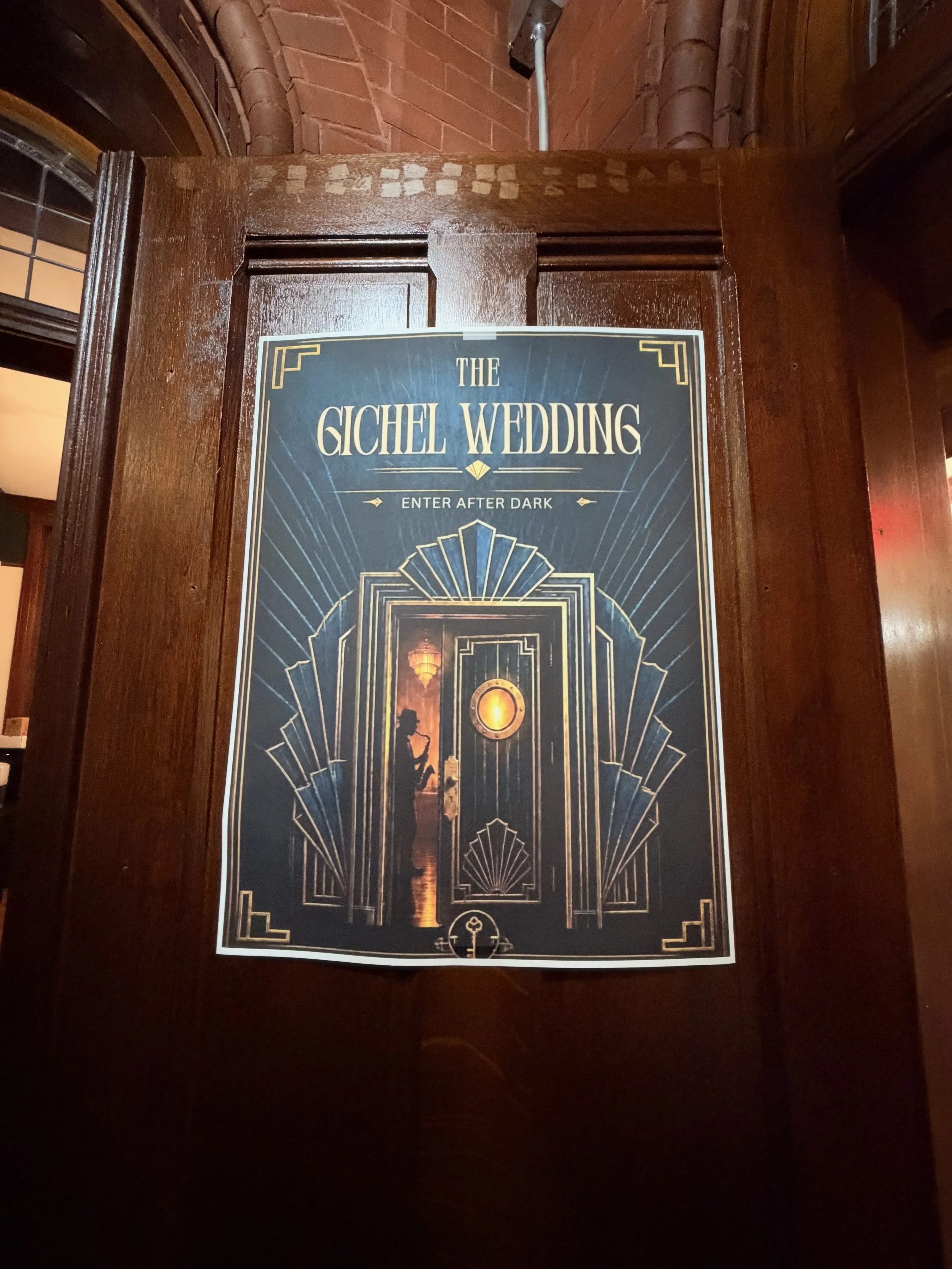 Sarah & Eric's Luxury Wedding | The Grand Chateau Owl Wedding and Events Venue | Door Placard