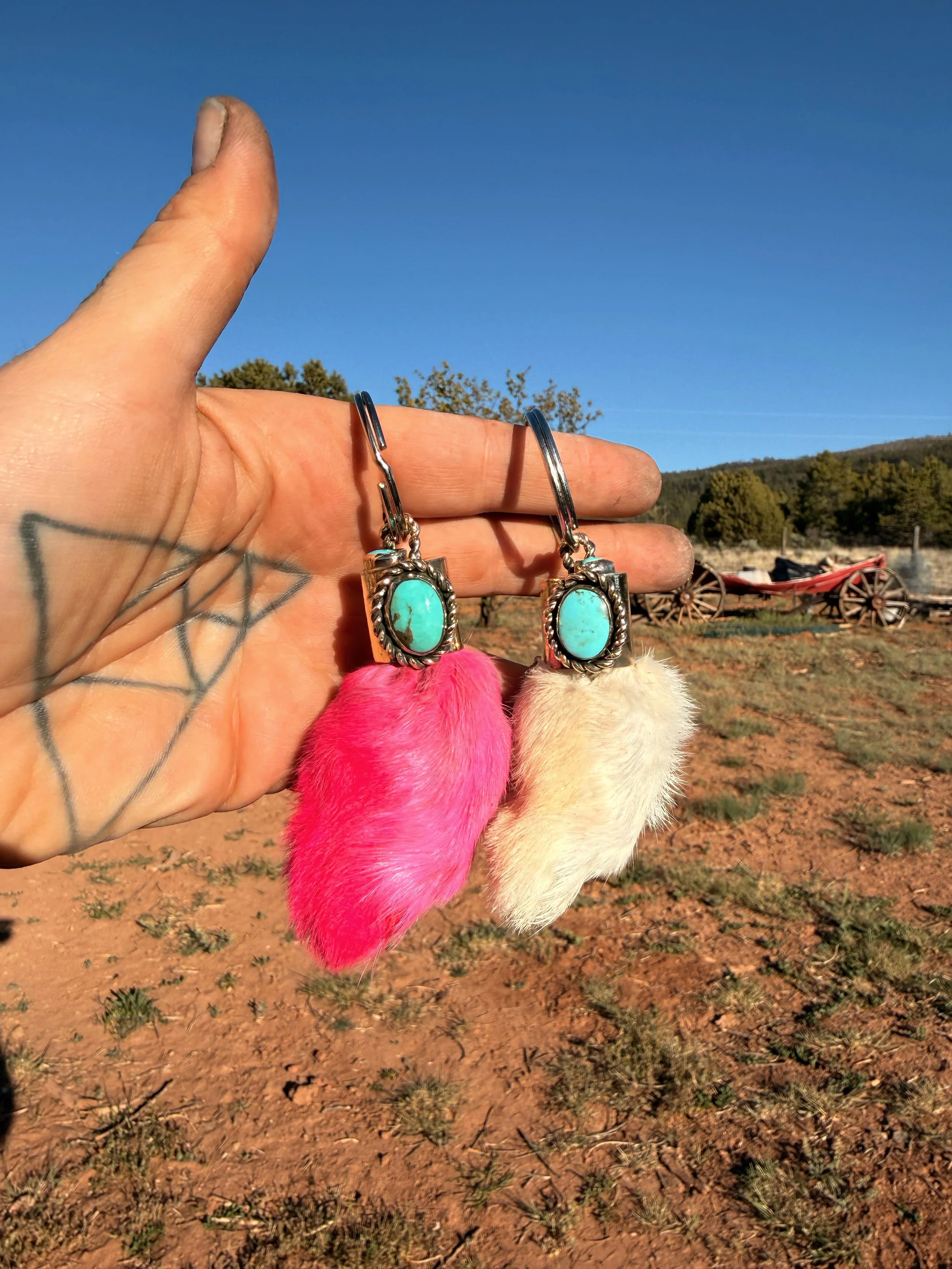 Ready to Ship Lucky Rabbit Foot Talismans | Double Stone