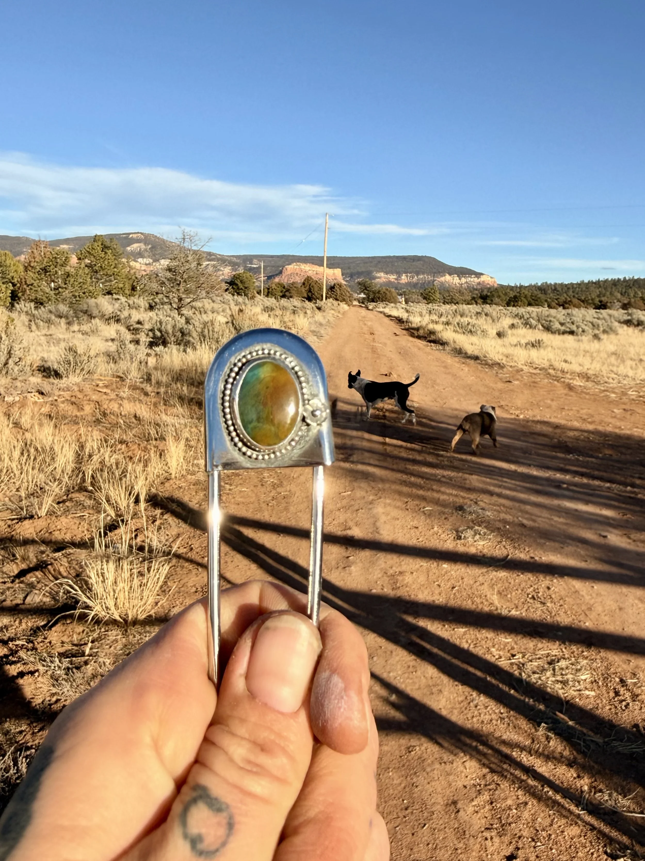 High Desert Turquoise Safety Pin D