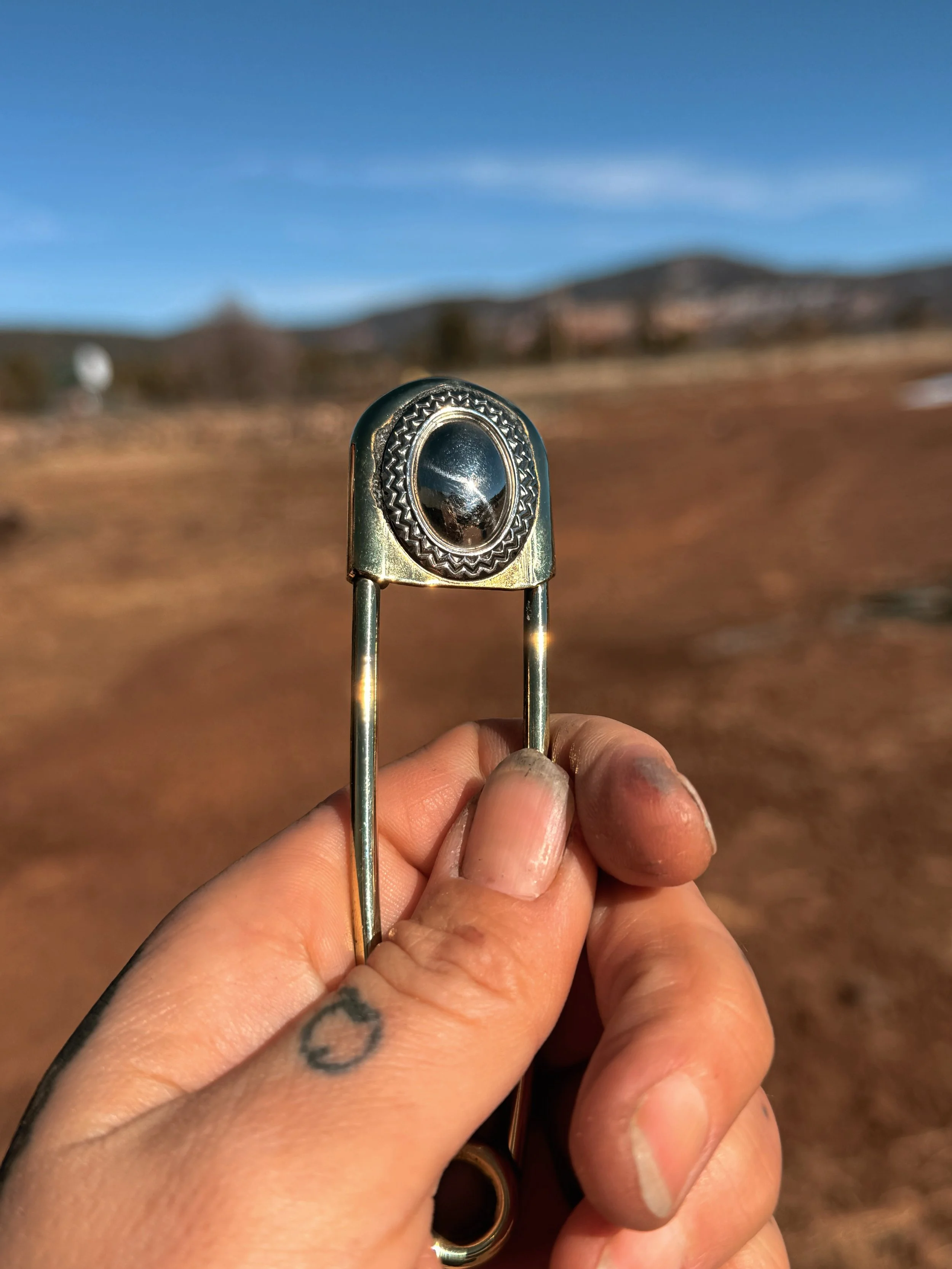 Brass and Concho Pin