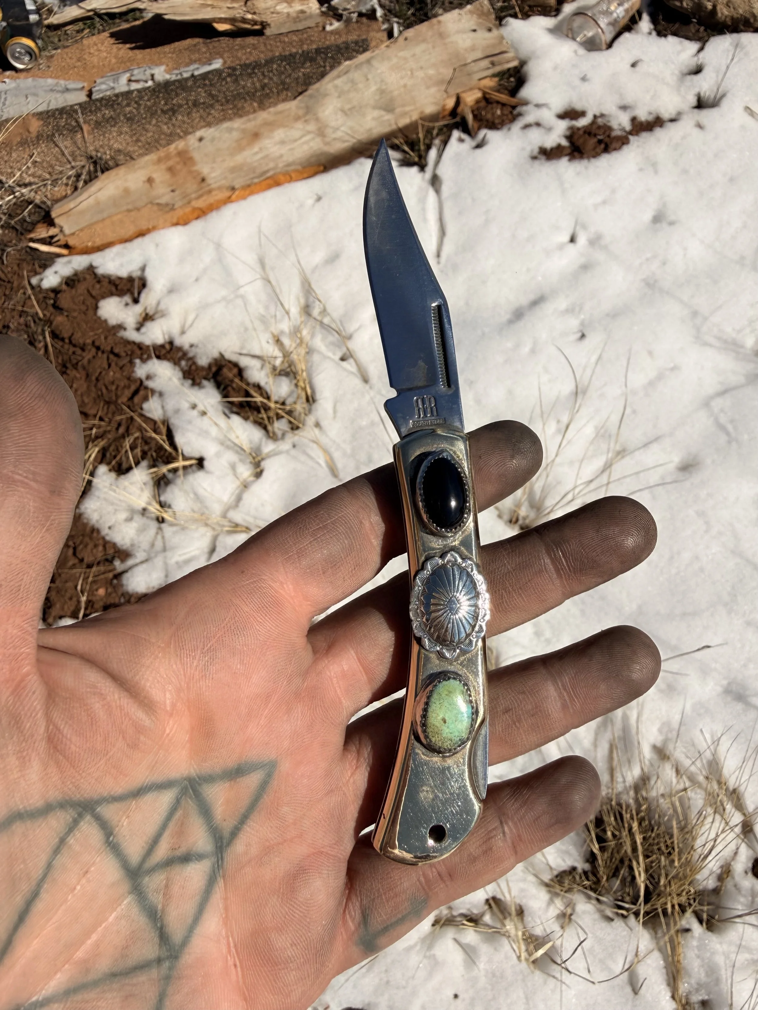 Concho Brass Pocketknife