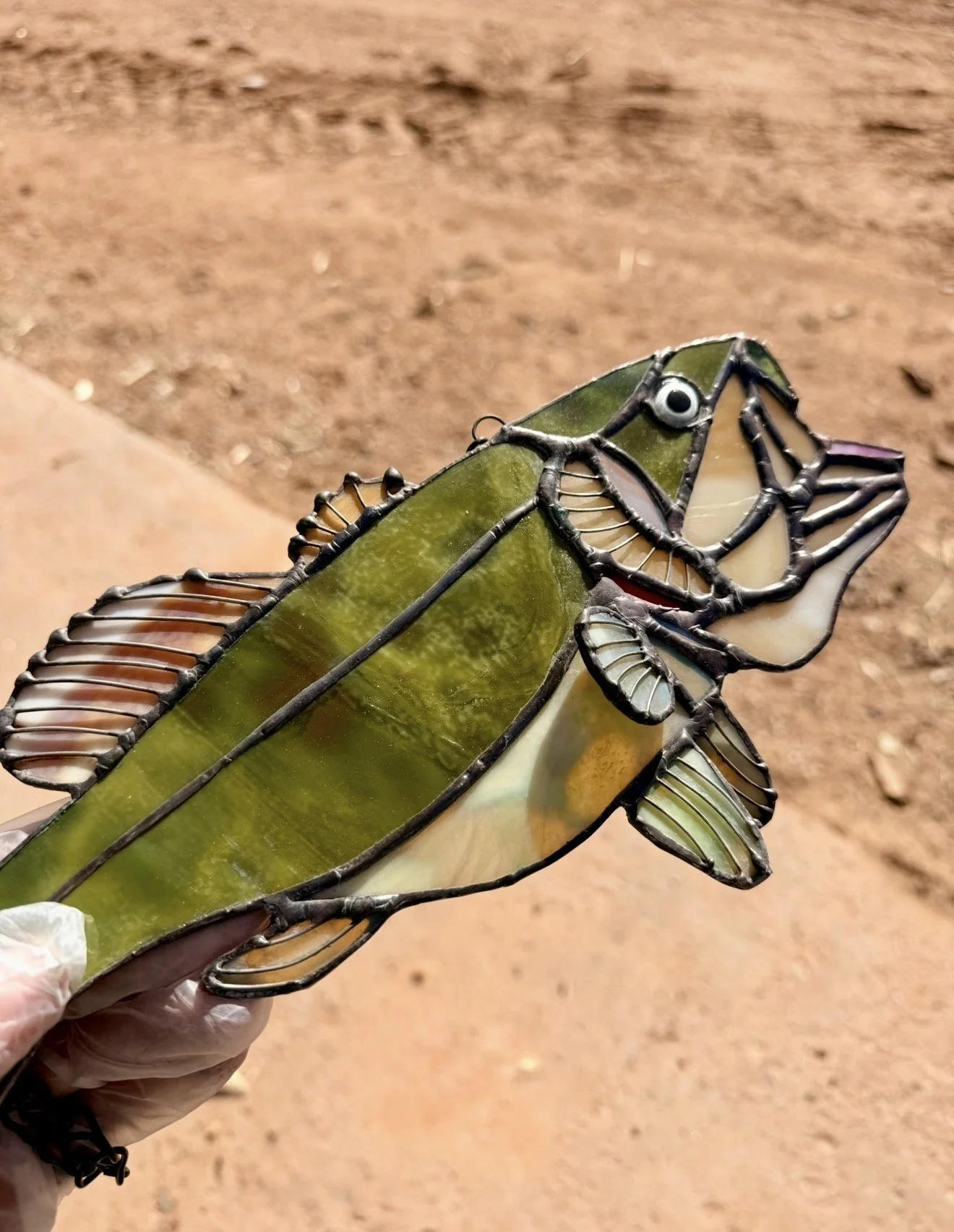 Stained Glass Bass Fish