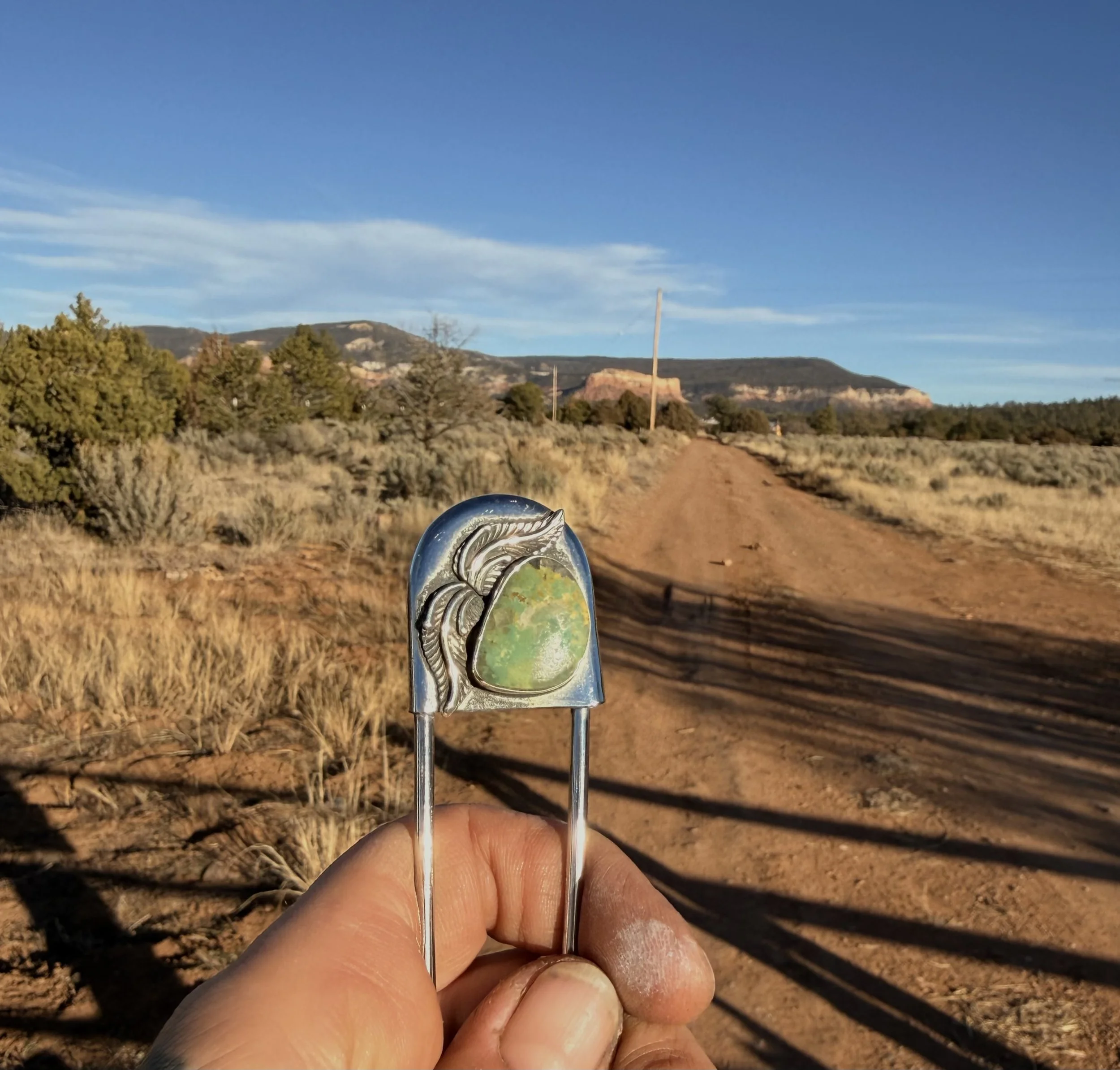 High Desert Turquoise Safety Pin F