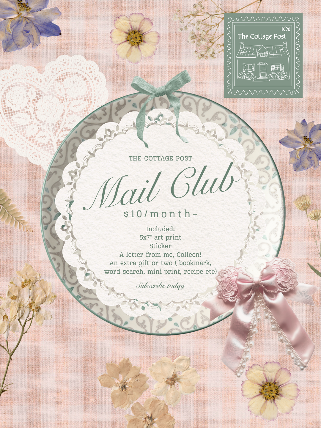 Gift 12 month of The Cottage Post Mail Club Subscription