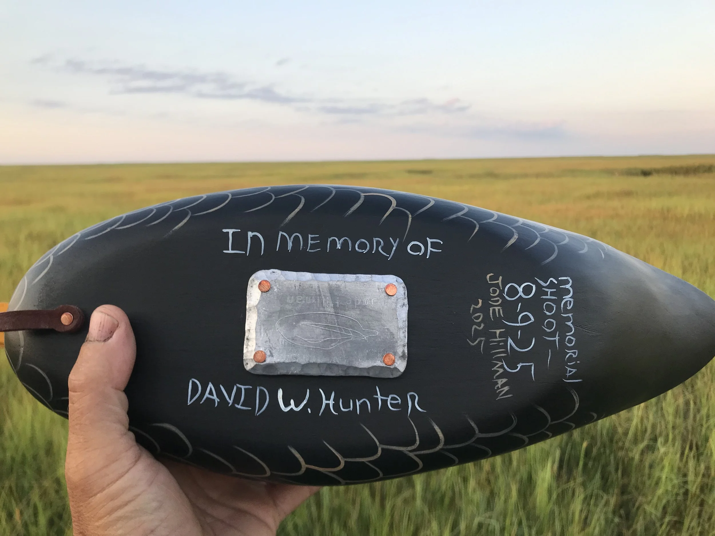 Bottom view of the memorial decoy.