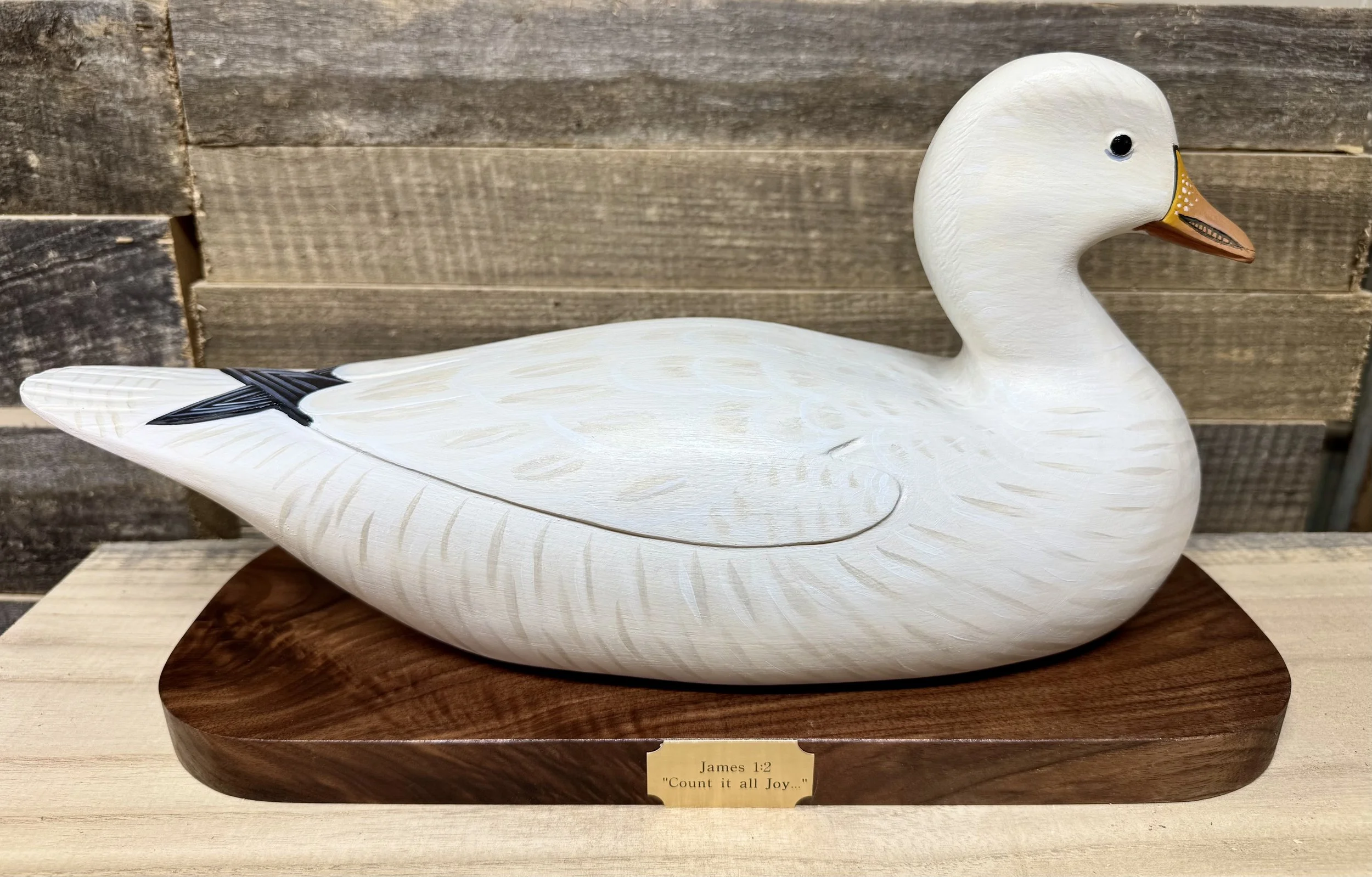 Ross Goose Decoy urn for a Special Family 