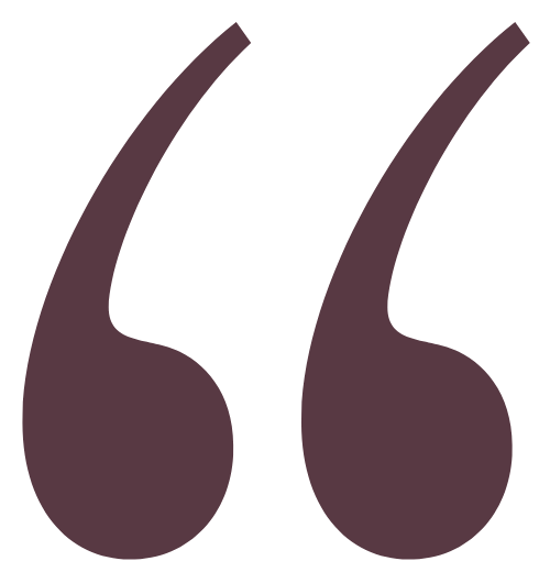 Large dark purple quotation marks on a black background