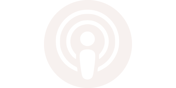 Apple Podcasts logo with a stylized microphone icon inside a circle.