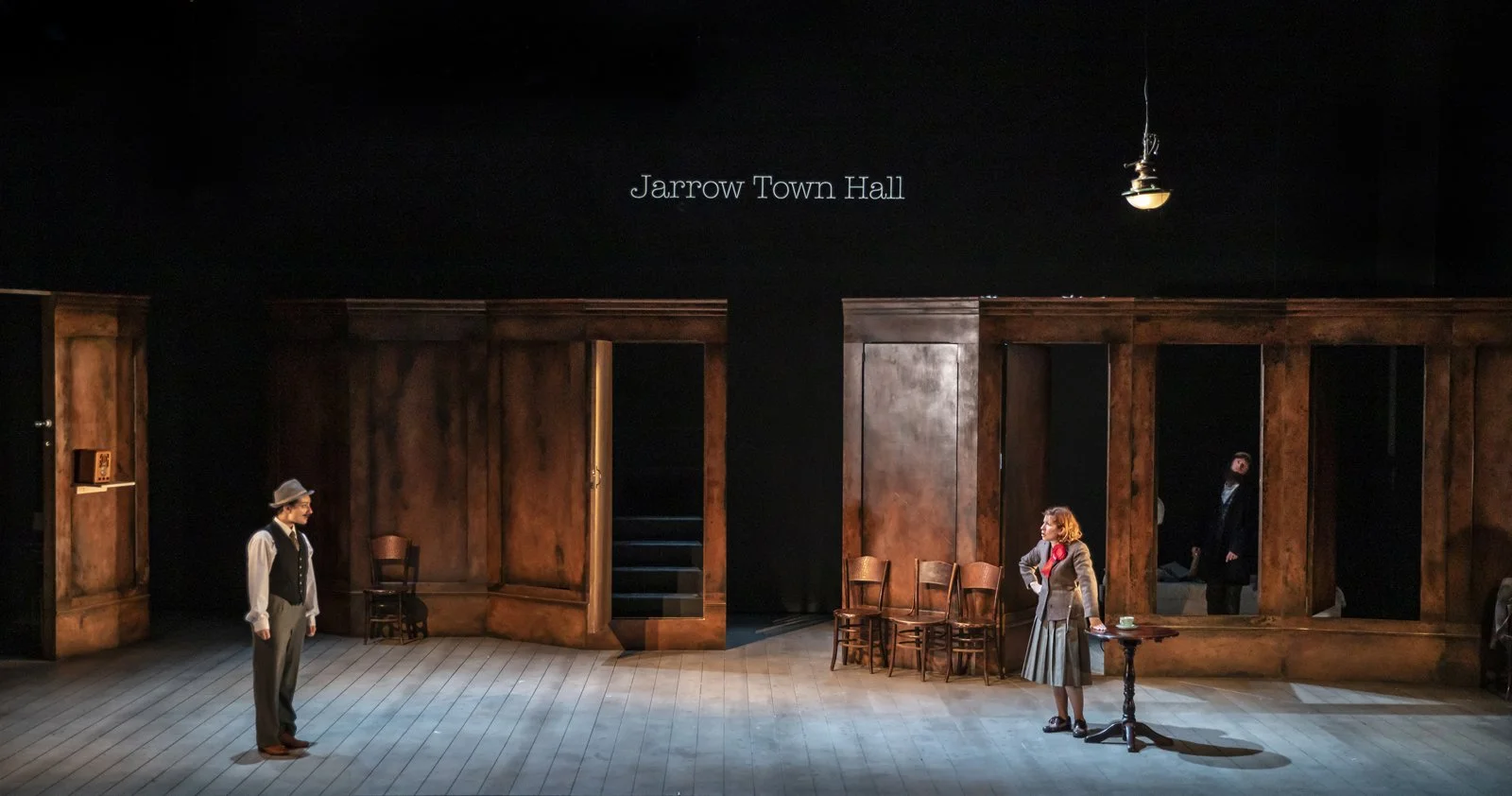 Mercedes Assad and Bettrys Jones in Jarrow Town Hall Scene - design by Camilla Clark.jpg
