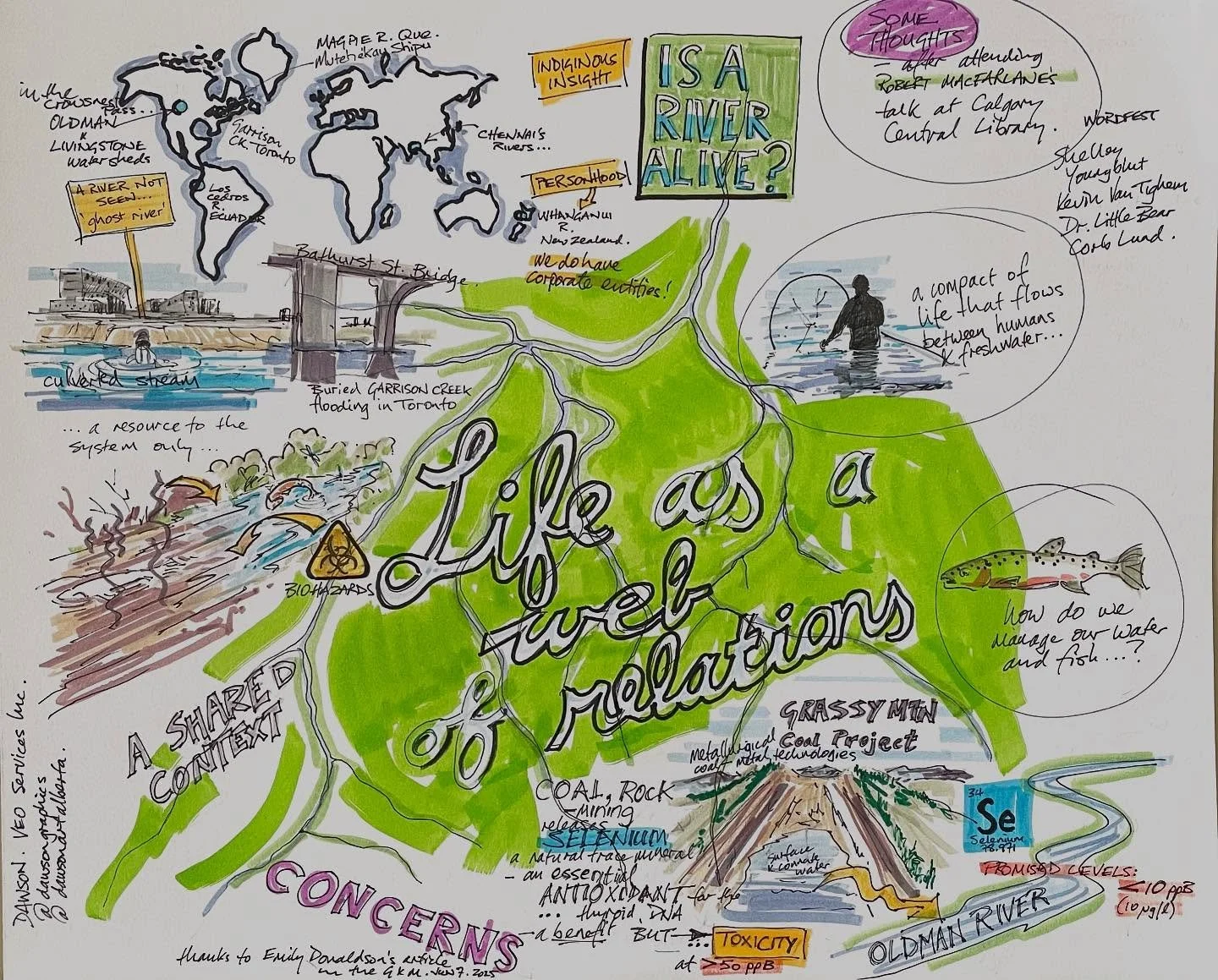 Notes and thoughts. Attended @wordfest in June @calgary_ncl for @robgmacfarlane talk his new book &lsquo;Is a River Alive&rsquo;. Inspirational and hopeful on so many fronts. Wonderful powerful message Shelley Youngblut , Kevin Van Tighem team. Intro