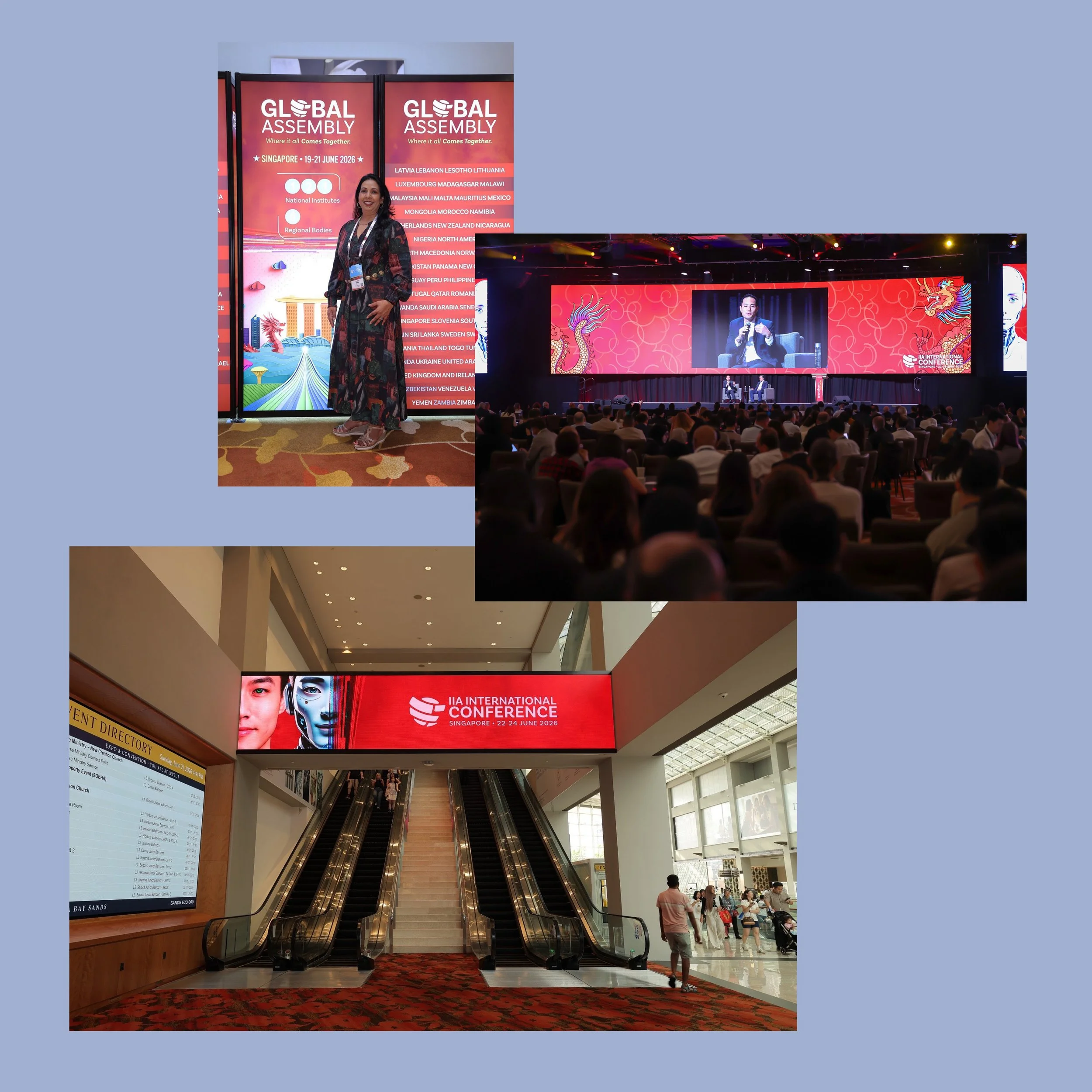 Electronic graphics for conference attended by  participants from over 100 countries