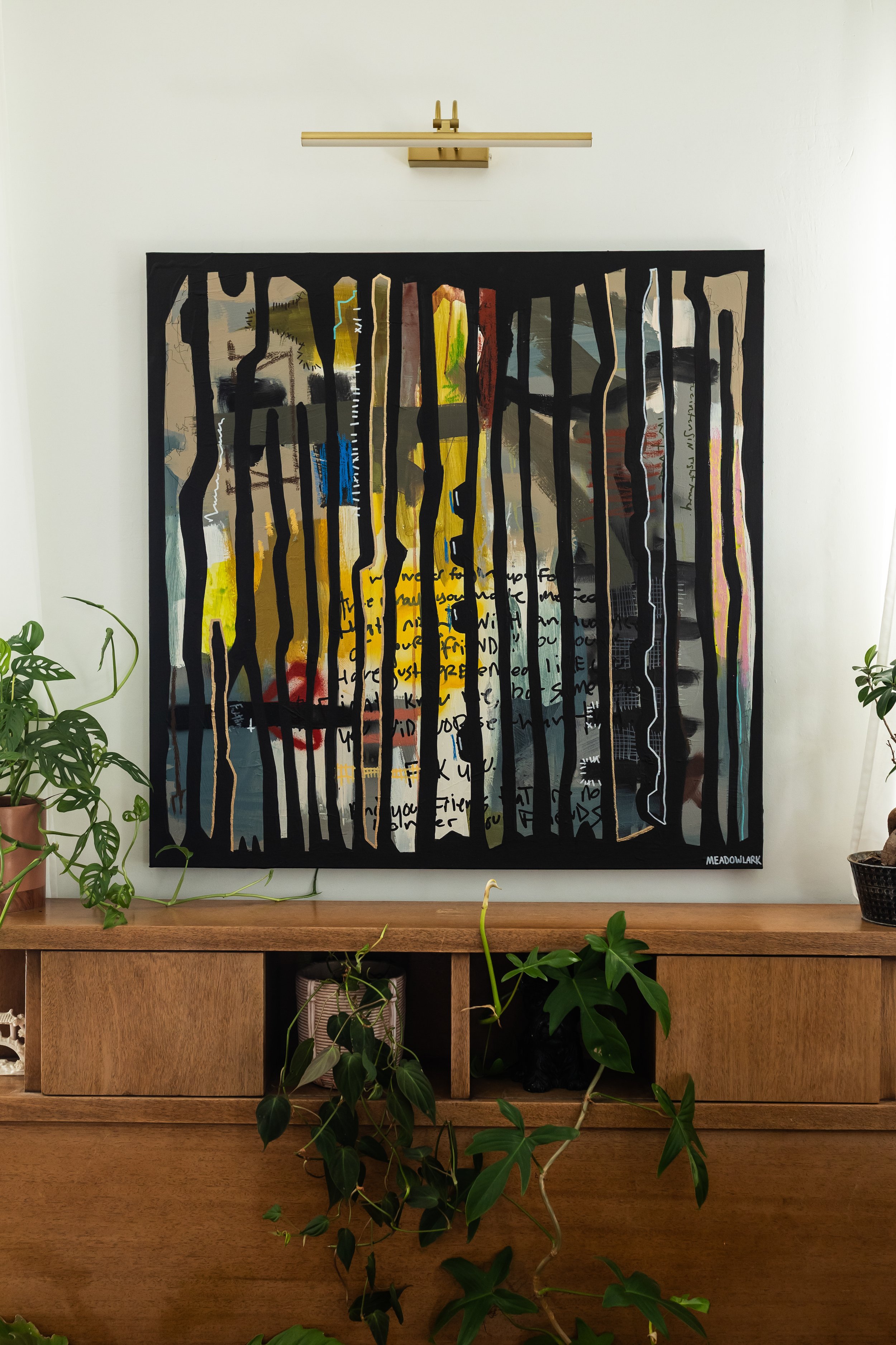              "DECEPTION"  36X36" $1,500