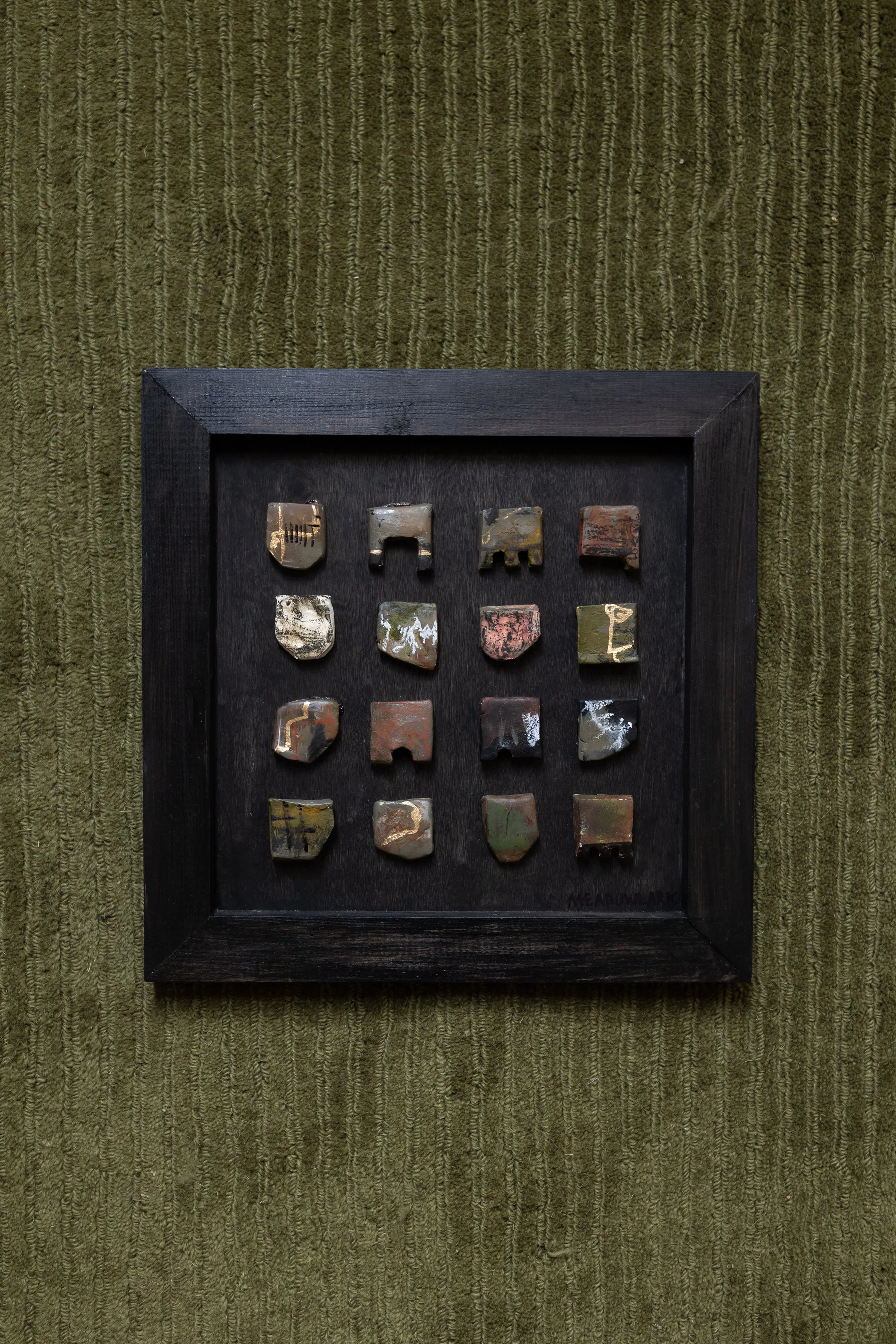 "OCCUPIED GEOMETRY"  12X12" (clay)  $250