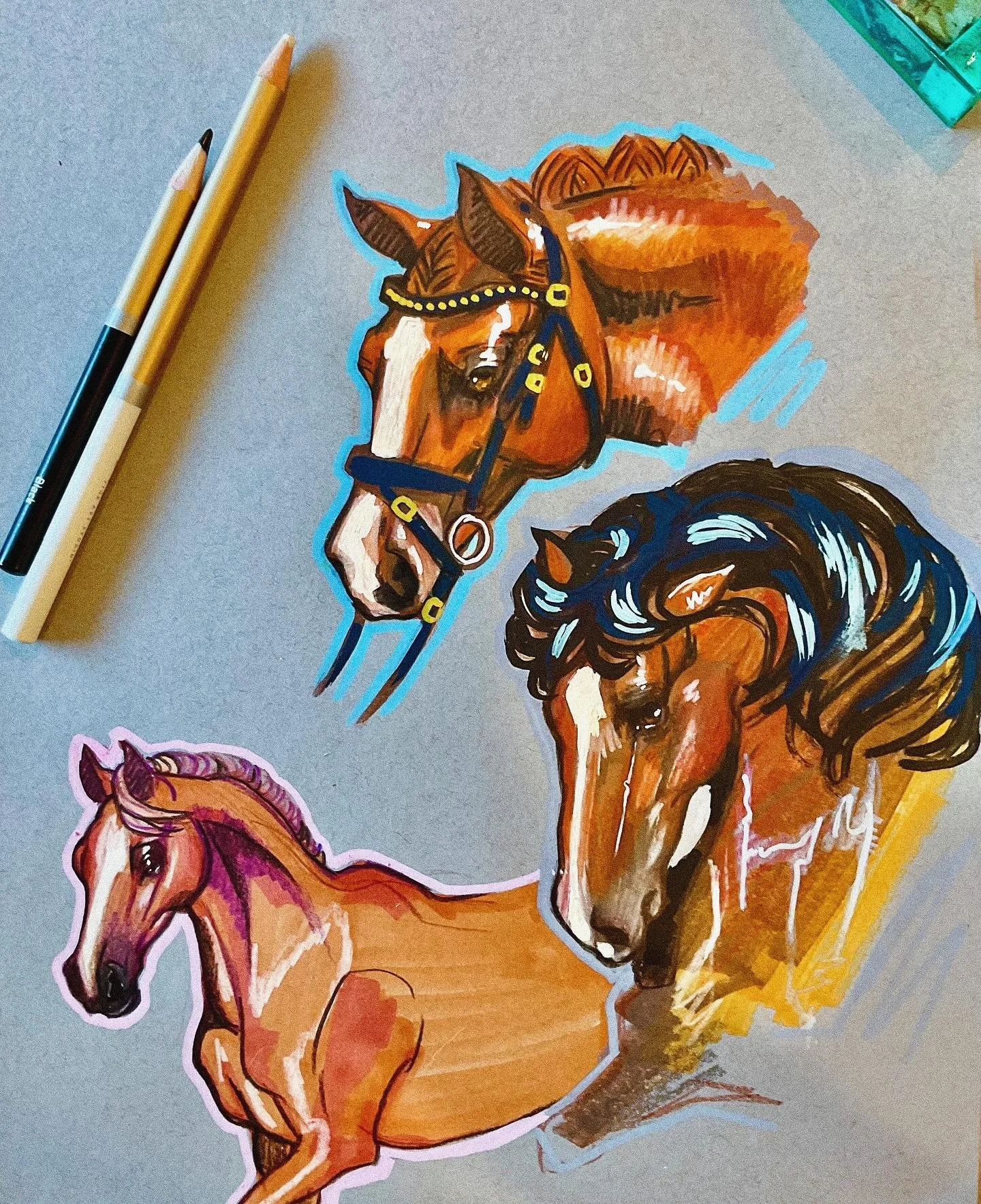 Today was a day for drawing horses. What will I draw tomorrow? No idea 🤷&zwj;♀️😊🤗💖
#horse #horsedrawing #horsestudy #drawingstudy #artstudy #artpractice #femaleartist #sewandz #coloredpencildrawing #coloredpencilart #coloredpencil_art #mixedmedia
