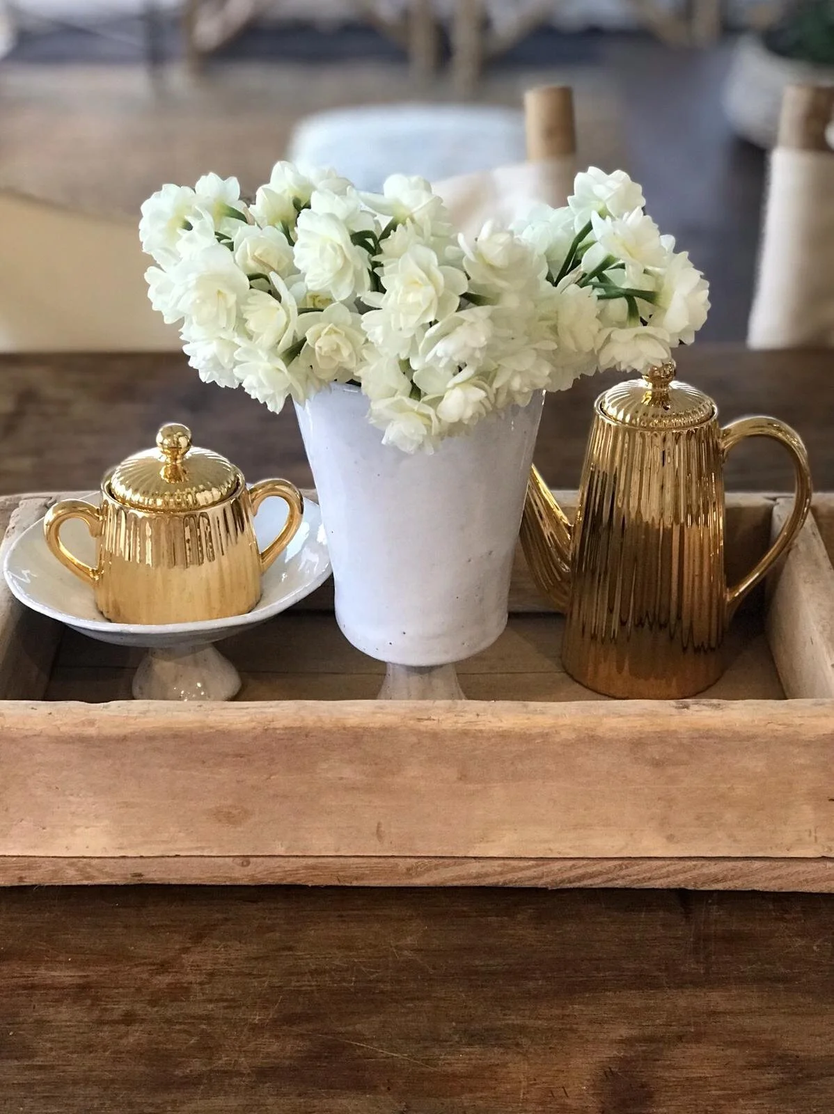 French White Small Vase