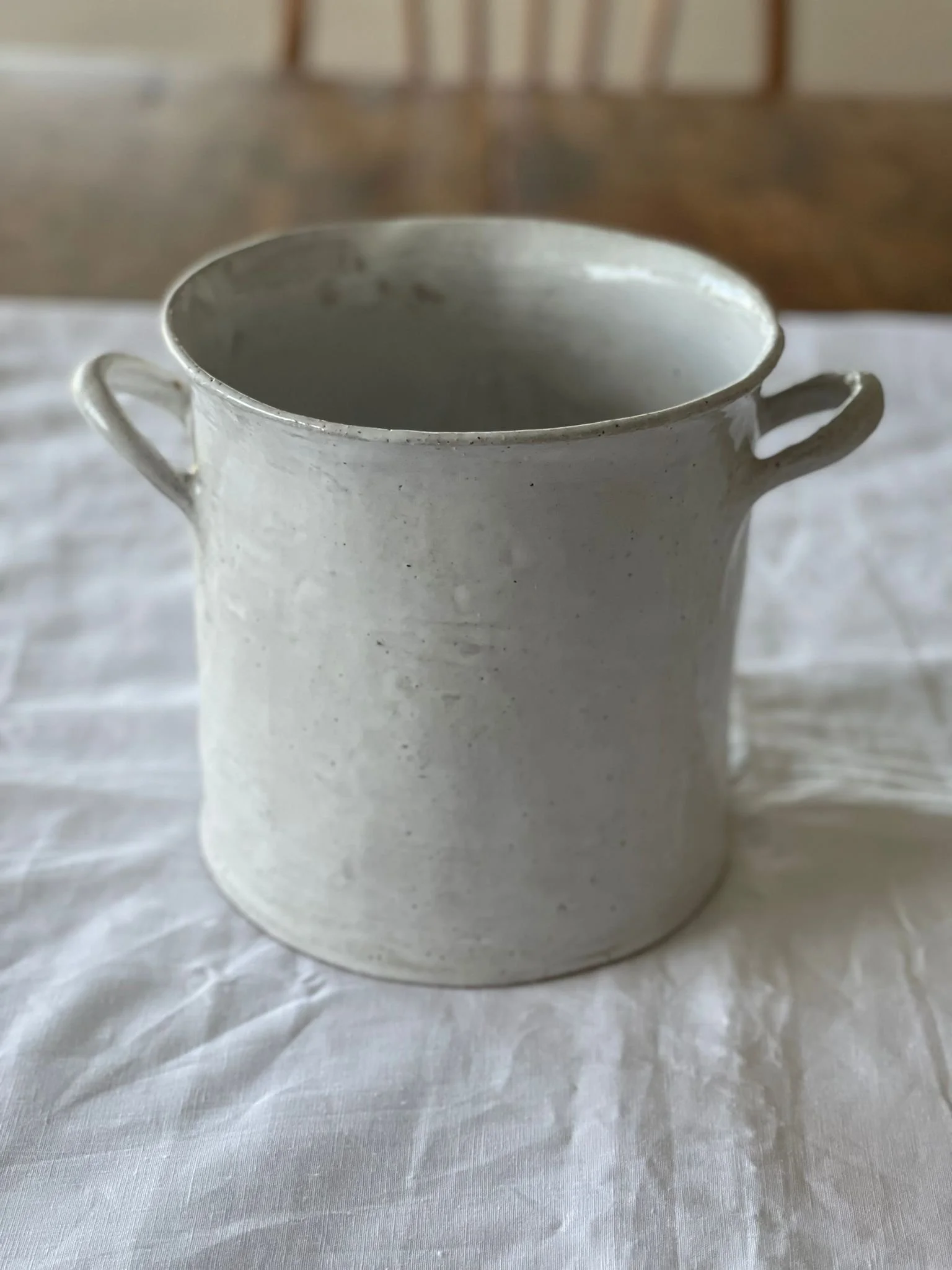 French White Paris Vase Wide