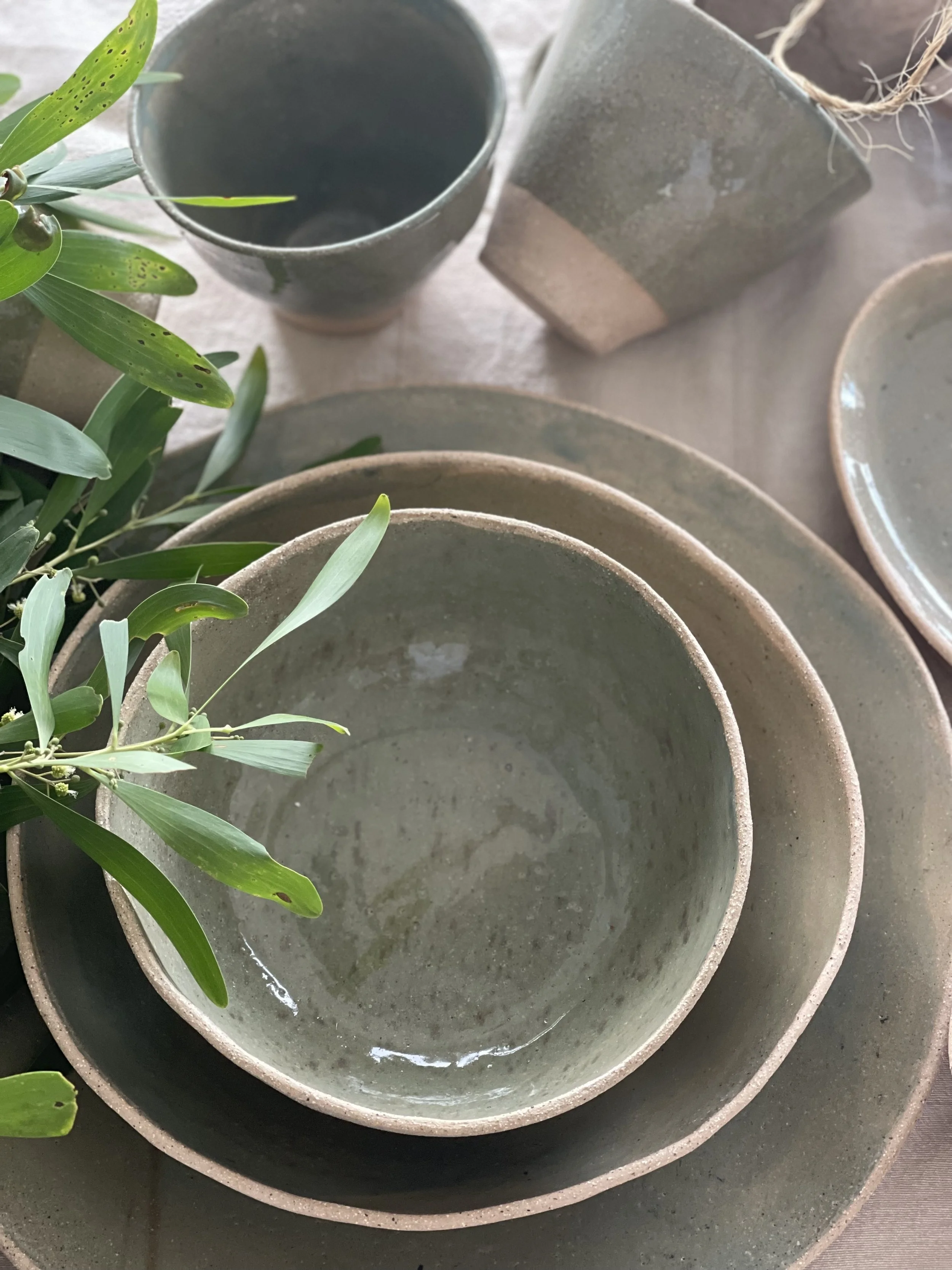 Olive Green Medium Serving Platter