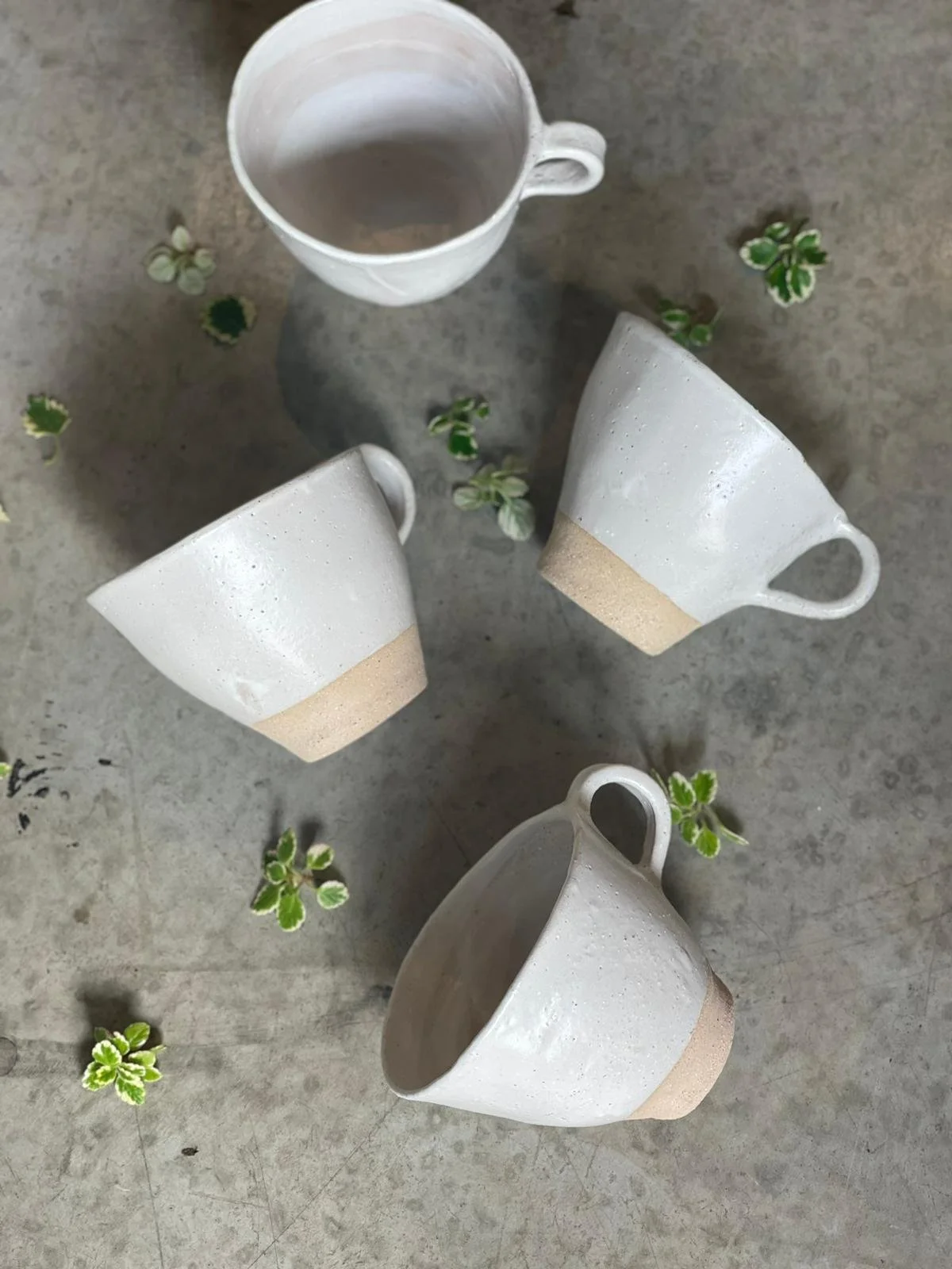 Linen White XL Mug – 600ml handmade ceramic mug by Melissa Lellouche with matte glaze. Part of the Linen White Collection.
