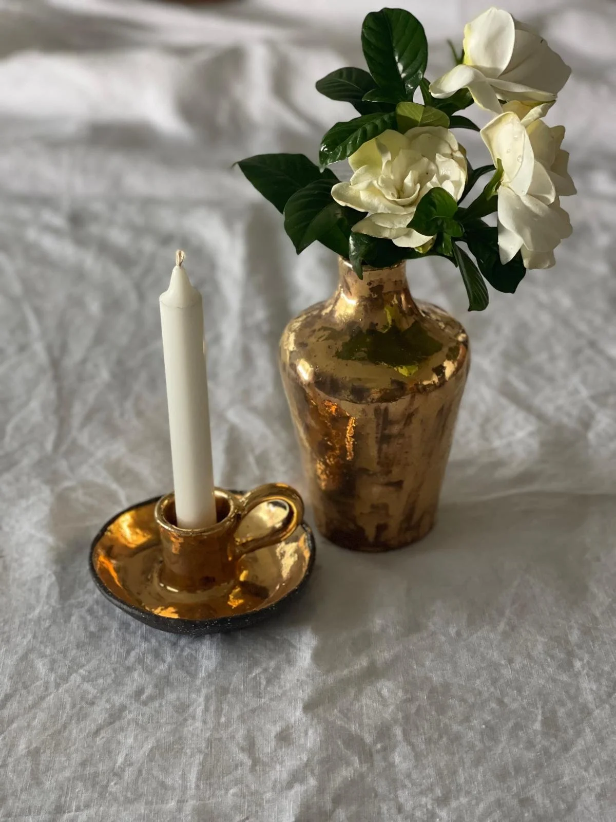 Black & Gold Candle Holder