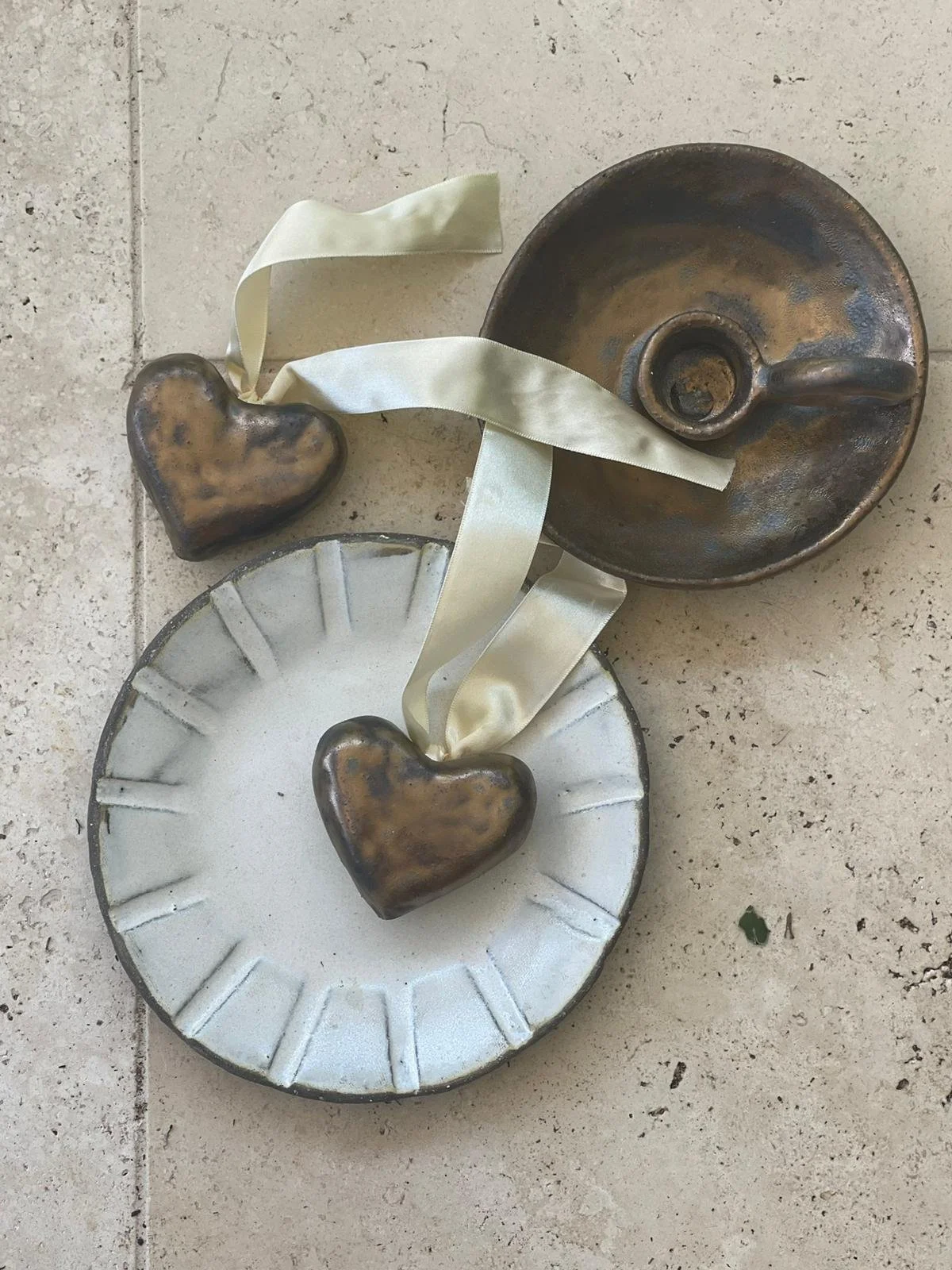 Rust Candle Holder – handcrafted ceramic candle holder by Melissa Lellouche in rich rust glaze, featuring warm earthy tones and minimalist design.