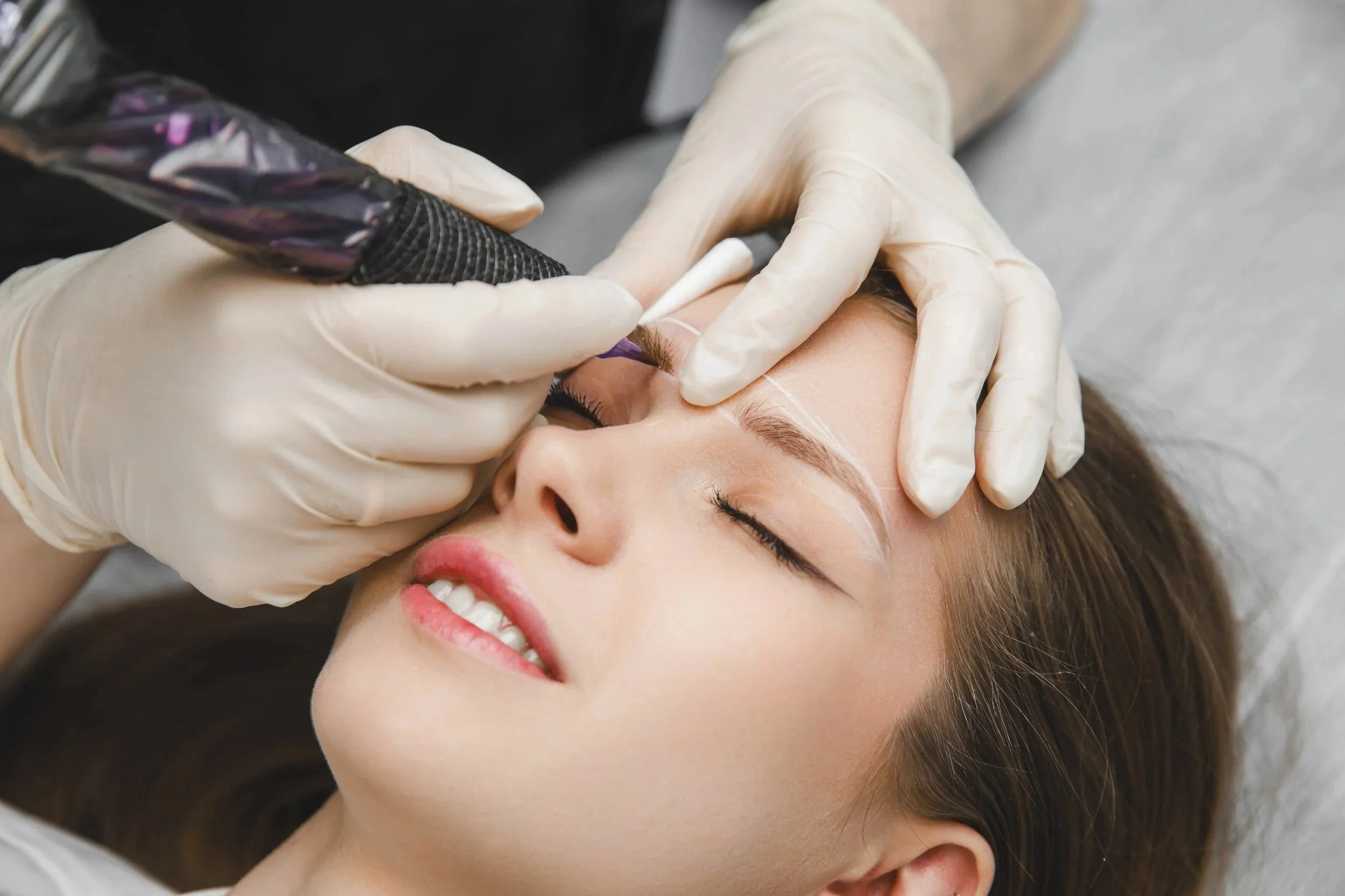 Microblading eyebrow procedure for natural looking permanent makeup in Pembroke Pines