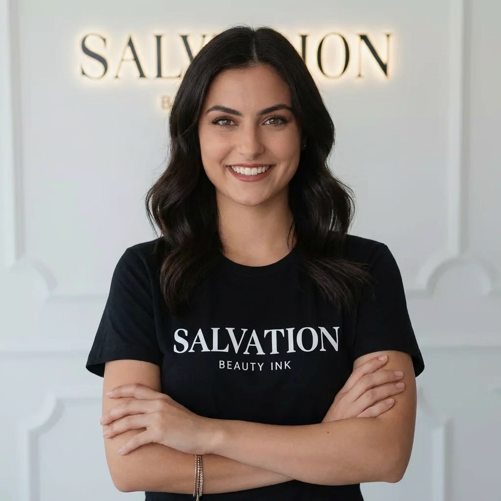 Friendly team member at Salvation Beauty Ink studio in Pembroke Pines Florida