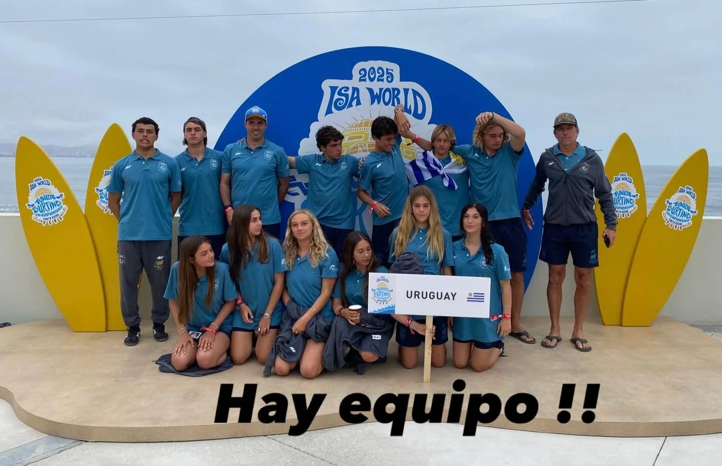 El equipo Junior de Uruguay en Punta Rocas, Per&uacute; 
VAMOS URUGUAY !!!

@Cerrajer&iacute;a.bancoff
@olala.resto
@elnidouy
@Lalindabakery
@Calentitas.uy
@Lobosclubpde
@FishMarket.uy
@marleycoffee.uruguay

@couruguayo
@uydeporte