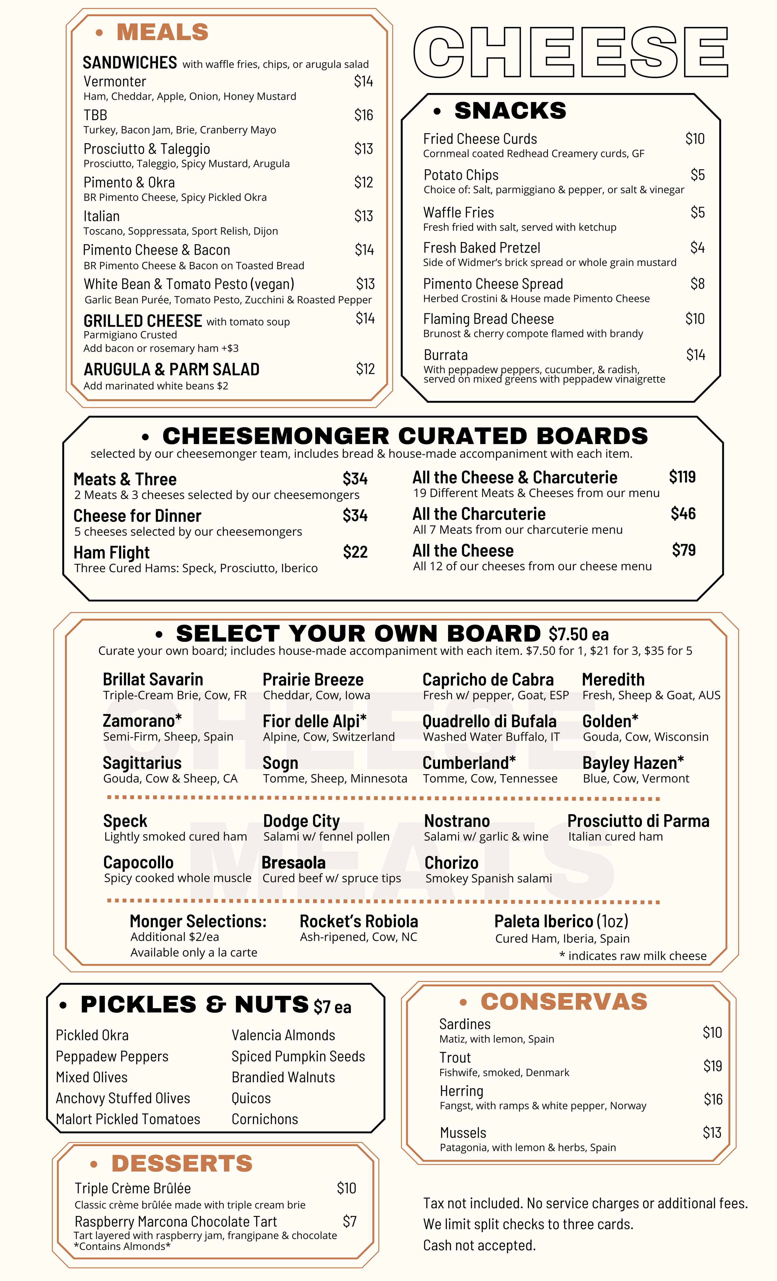 Menu 1 — Beautiful Rind