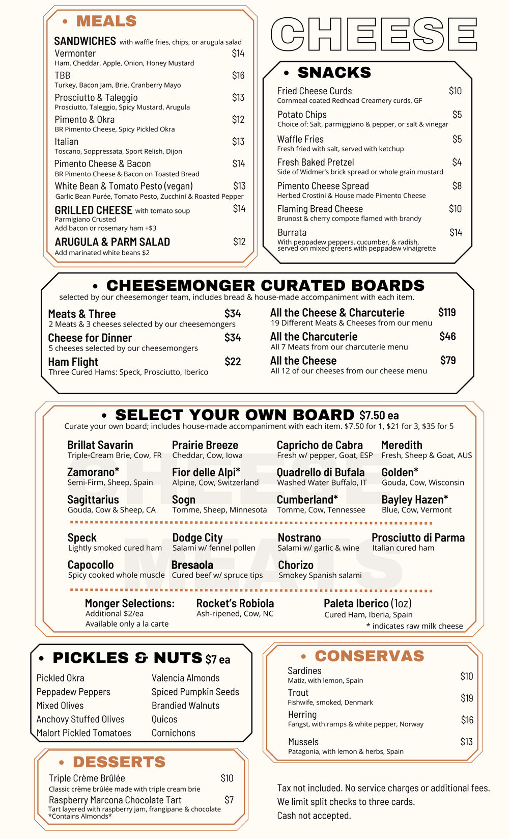 Menu 1 — Beautiful Rind