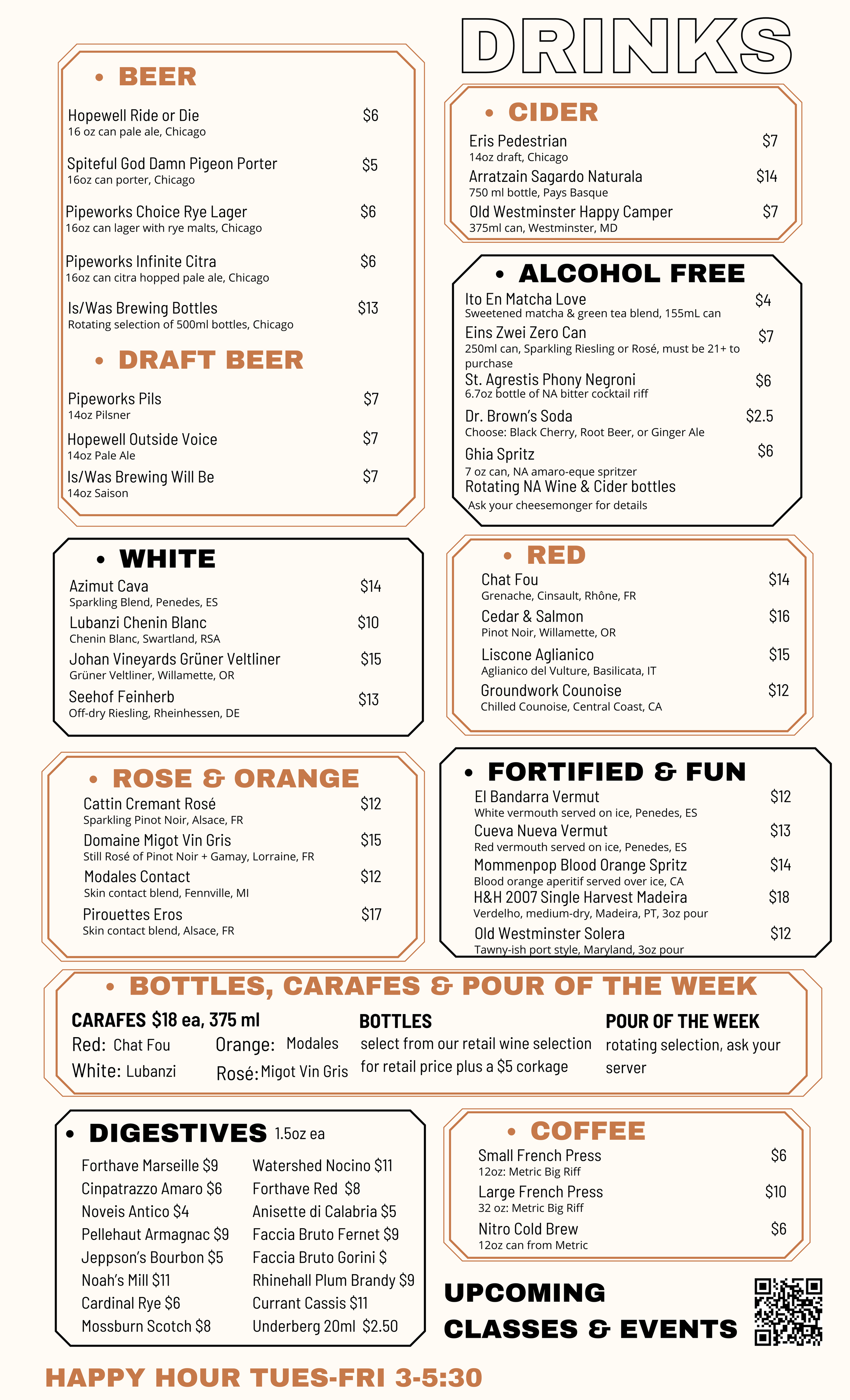 Menu 1 — Beautiful Rind