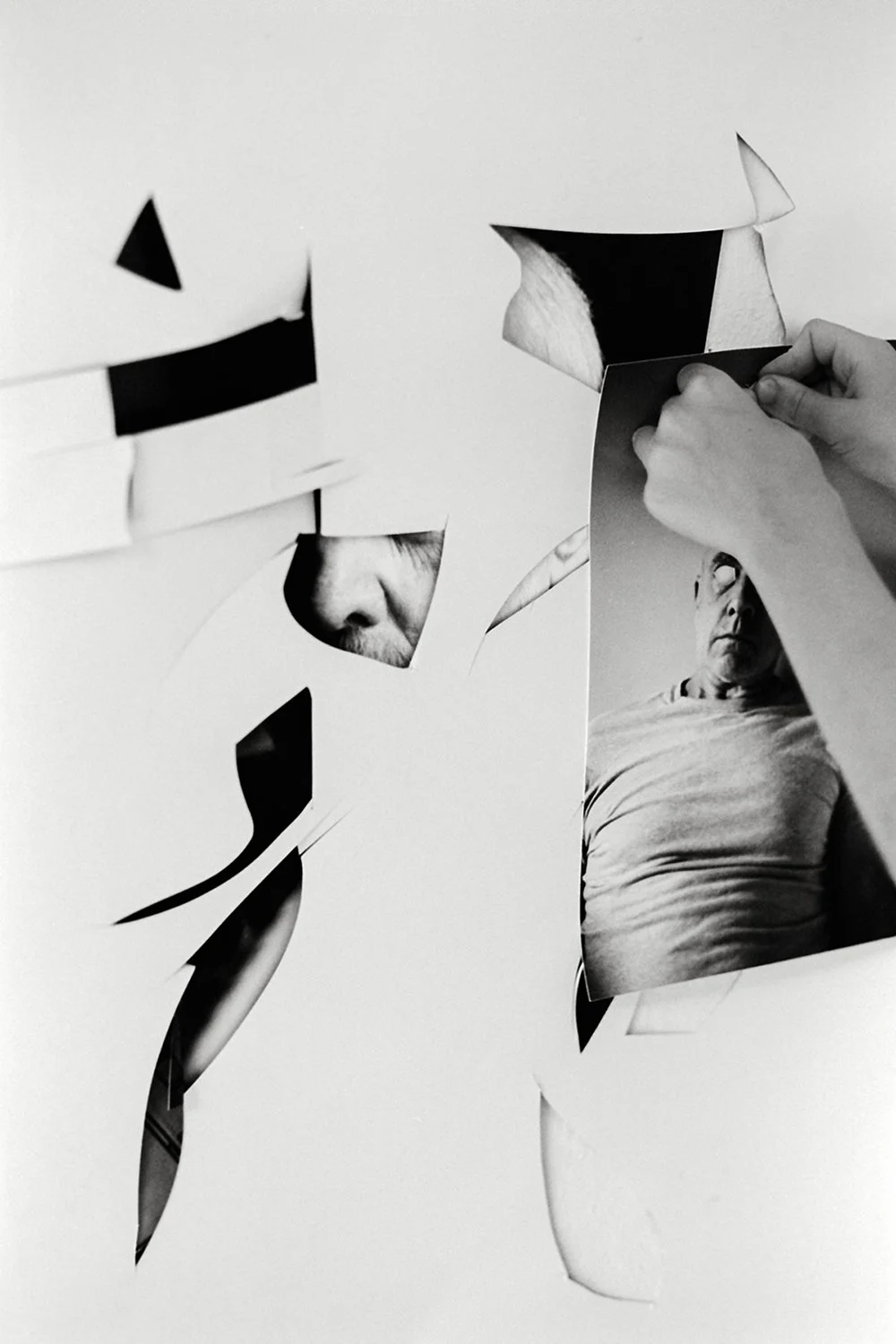 Marlow's Cuts 3, cut inkjet prints mounted on ply, 15x23 inches, 2024