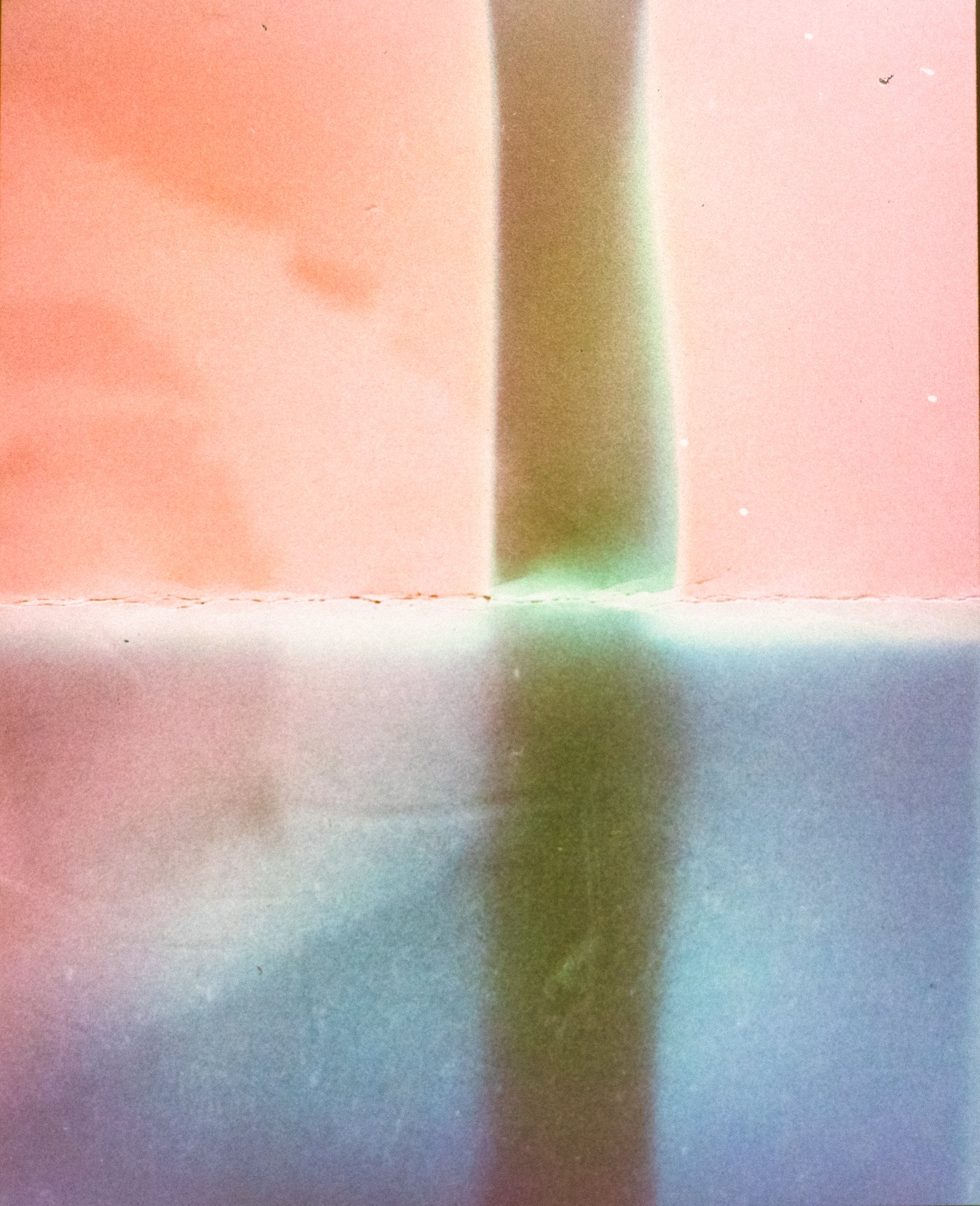 Augie's Lunchbox (Broken Bone, negative), pigment print of lumen print, 11x14 inches, 2025
