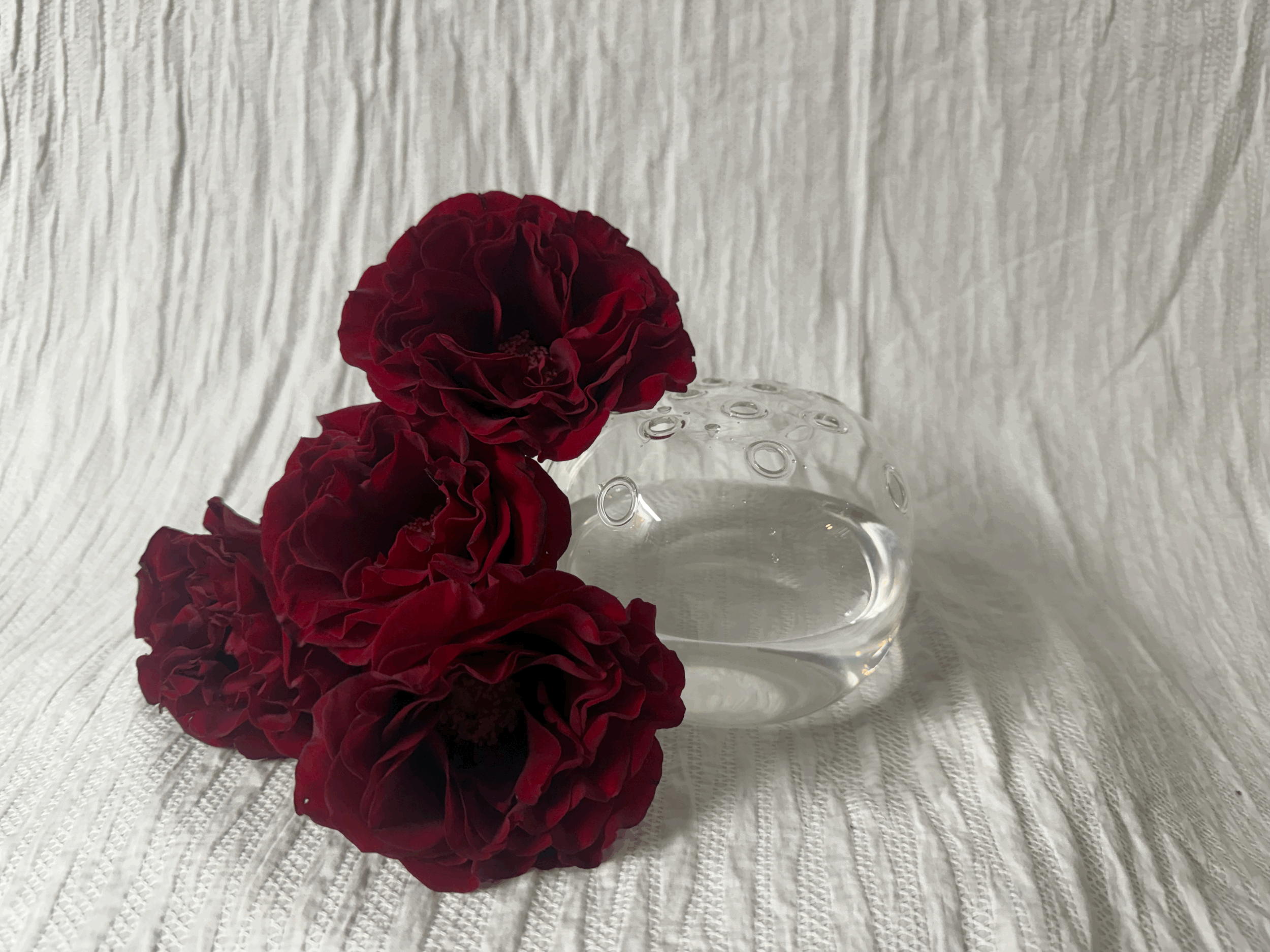 Glass Flower Forward Vessel