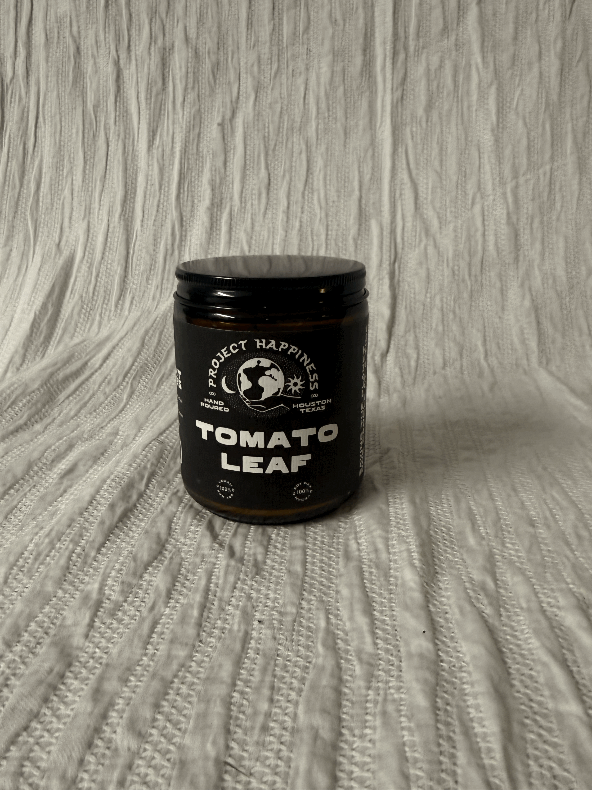 Project Happiness Tomato Leaf Candle